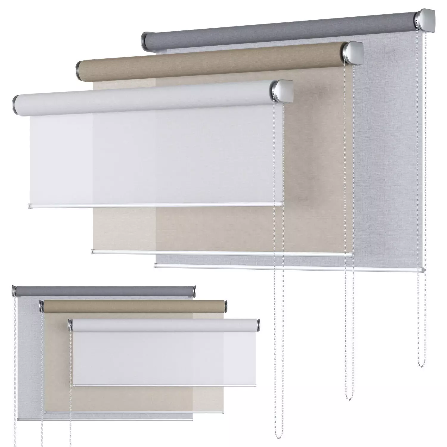 Roller Blind 109 Sheer Fabric 3D model