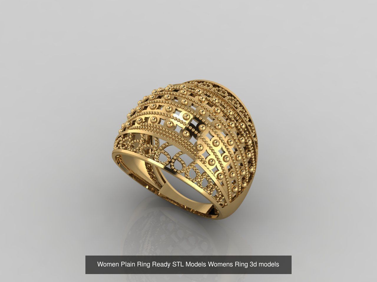 74 Files - Women Ring Womens Rings Plain Models STL  3D Model Collection_34