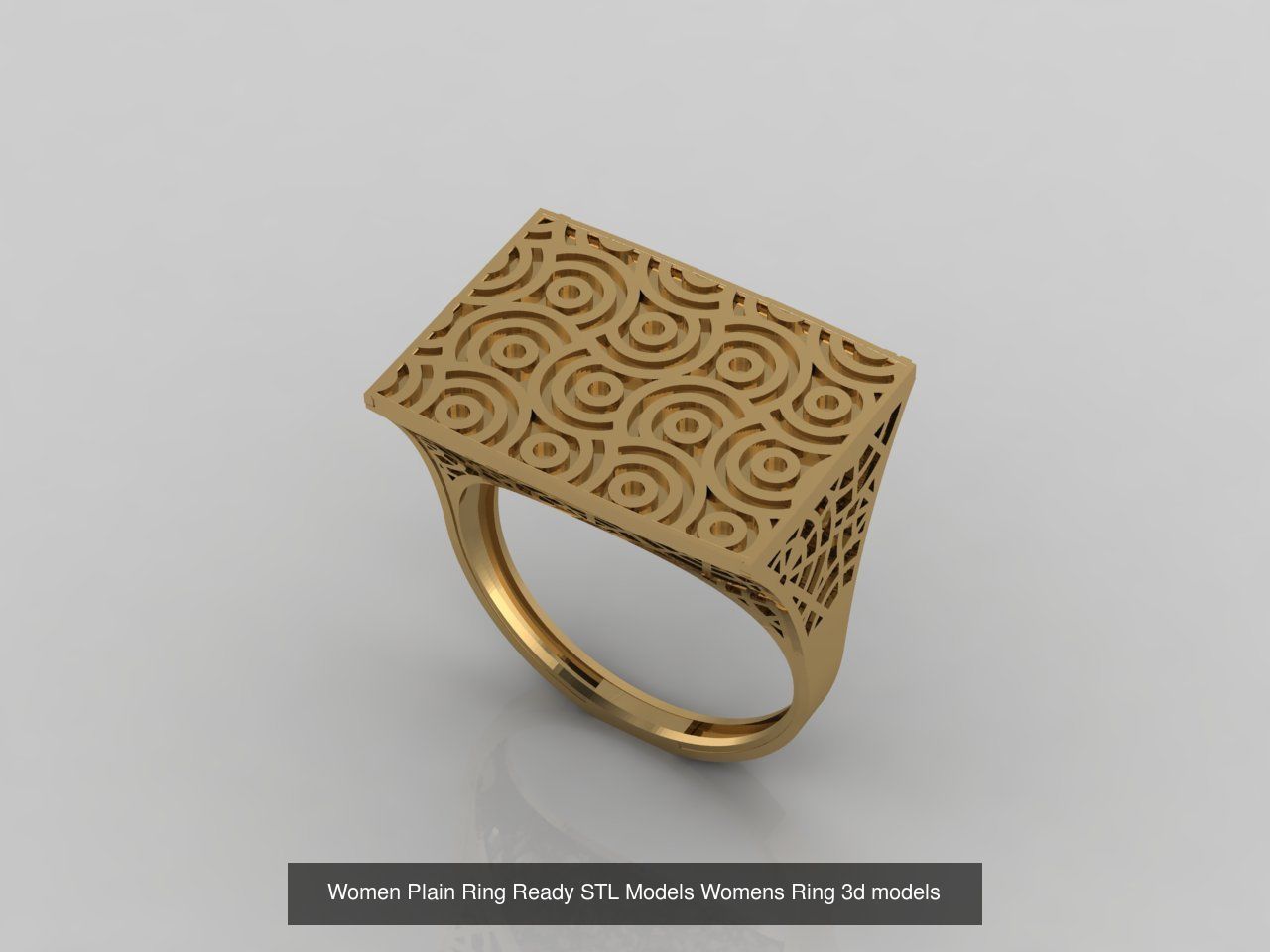 74 Files - Women Ring Womens Rings Plain Models STL  3D Model Collection_68