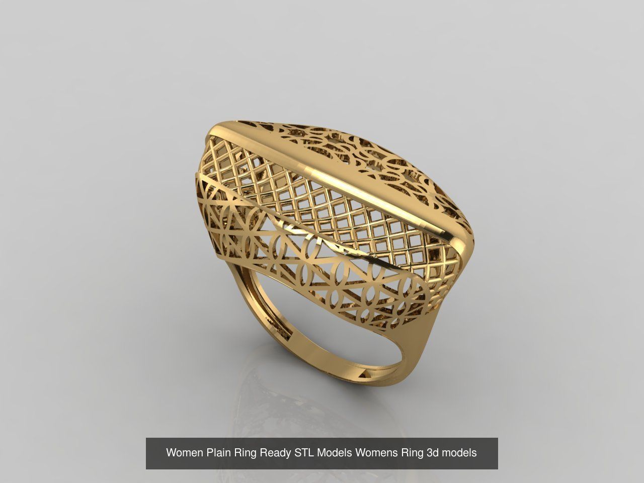 74 Files - Women Ring Womens Rings Plain Models STL  3D Model Collection_52