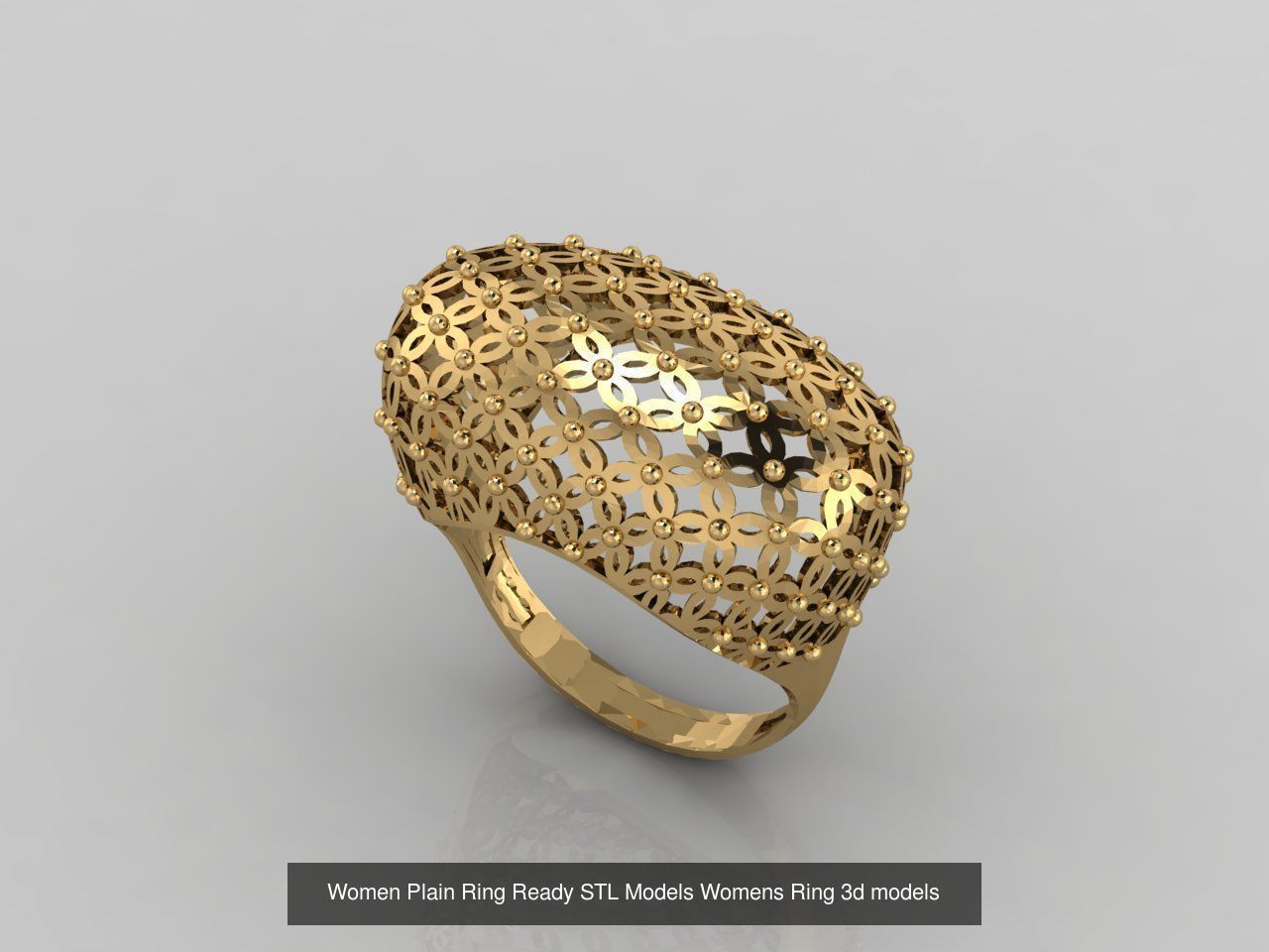 74 Files - Women Ring Womens Rings Plain Models STL  3D Model Collection_64