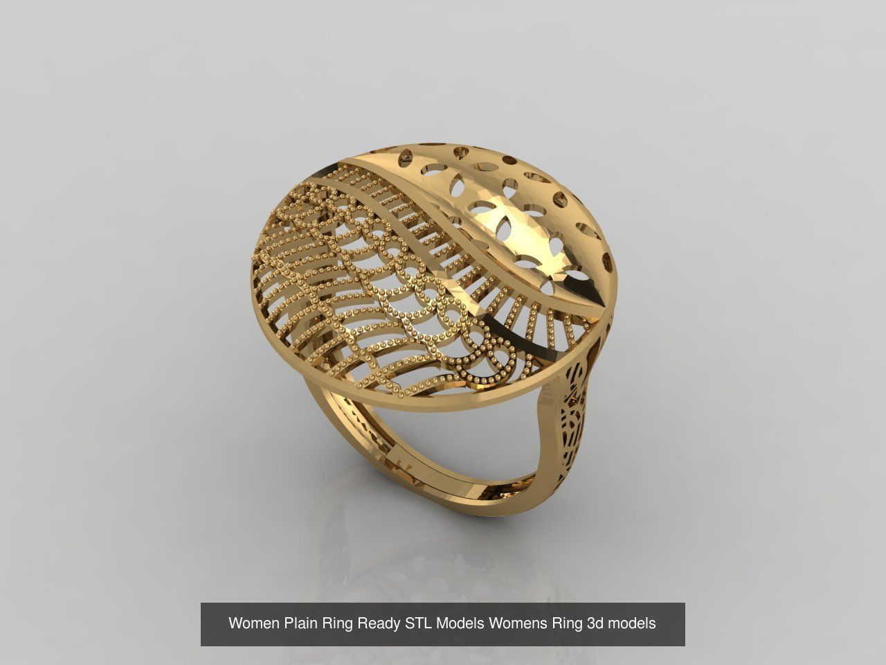 74 Files - Women Ring Womens Rings Plain Models STL  3D Model Collection_5
