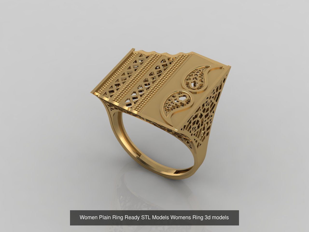 74 Files - Women Ring Womens Rings Plain Models STL  3D Model Collection_70