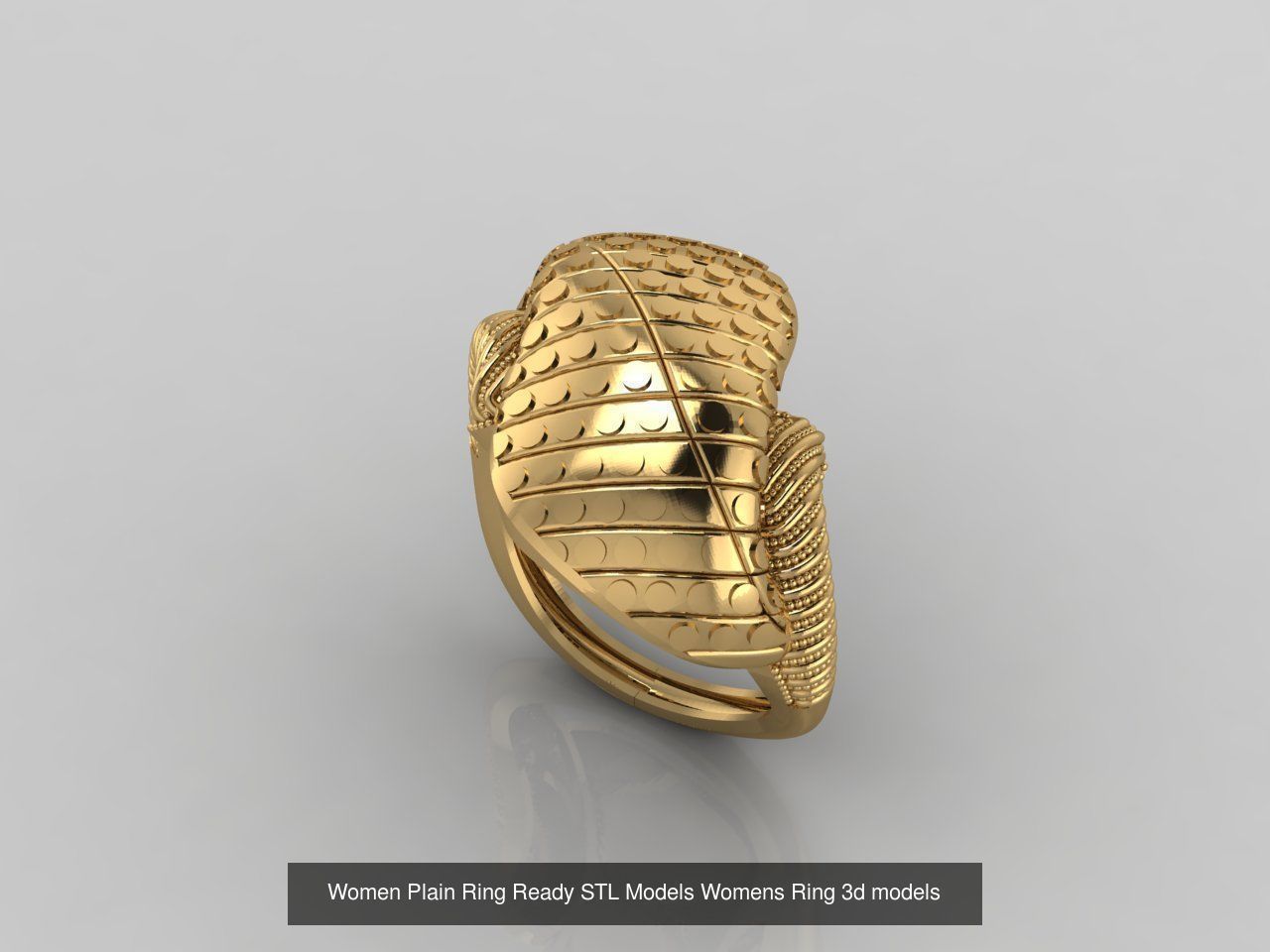 74 Files - Women Ring Womens Rings Plain Models STL  3D Model Collection_71