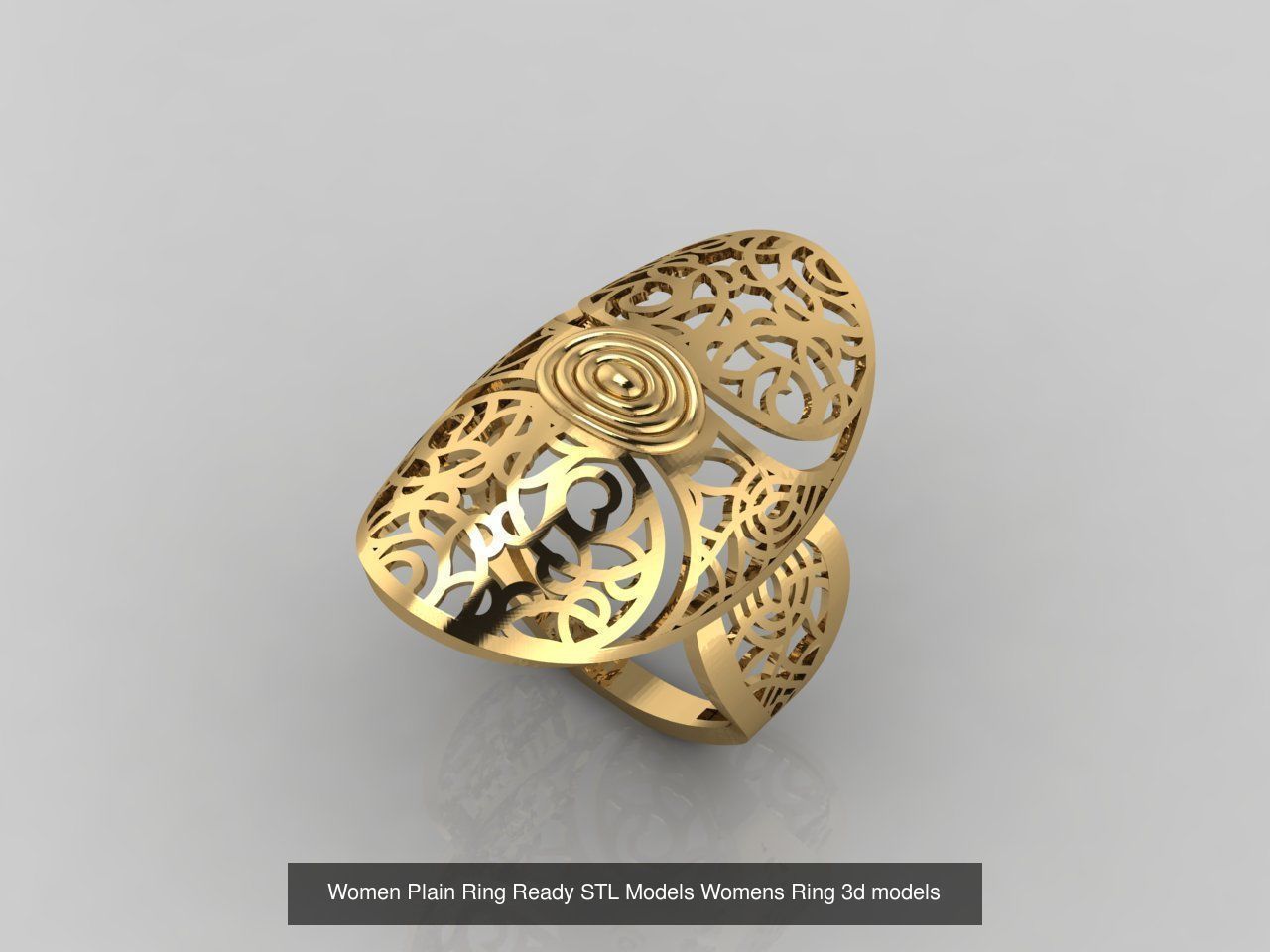 74 Files - Women Ring Womens Rings Plain Models STL  3D Model Collection_24