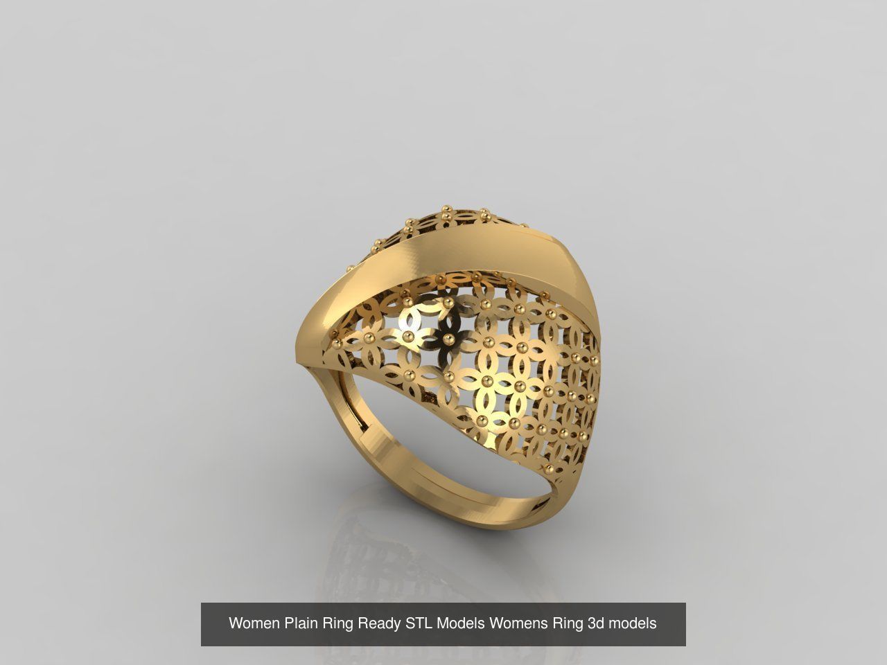 74 Files - Women Ring Womens Rings Plain Models STL  3D Model Collection_65