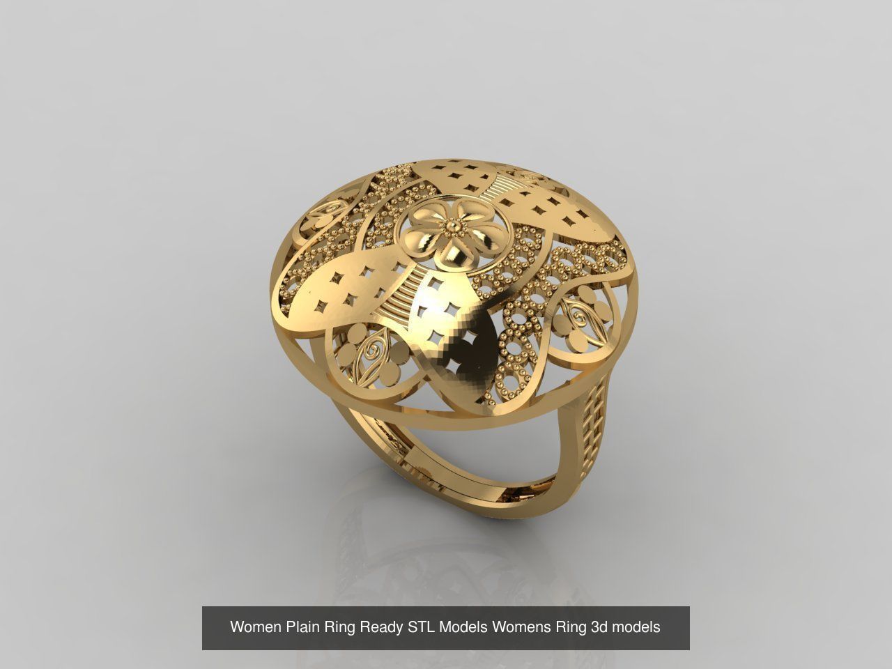 74 Files - Women Ring Womens Rings Plain Models STL  3D Model Collection_76
