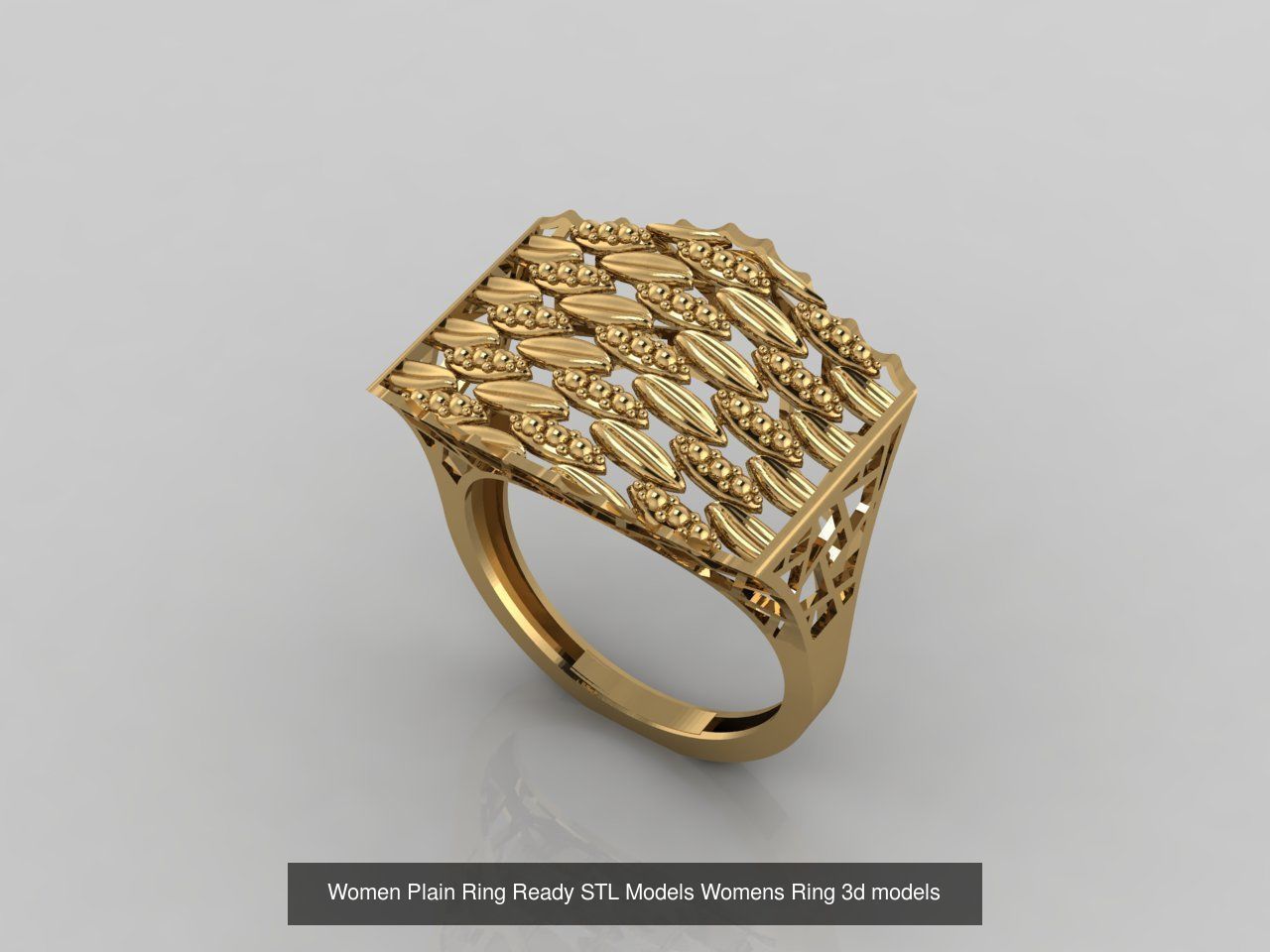 74 Files - Women Ring Womens Rings Plain Models STL  3D Model Collection_42