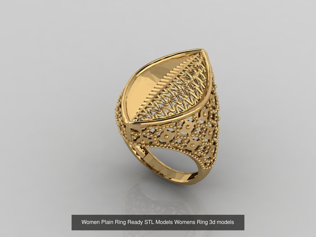 74 Files - Women Ring Womens Rings Plain Models STL  3D Model Collection_78