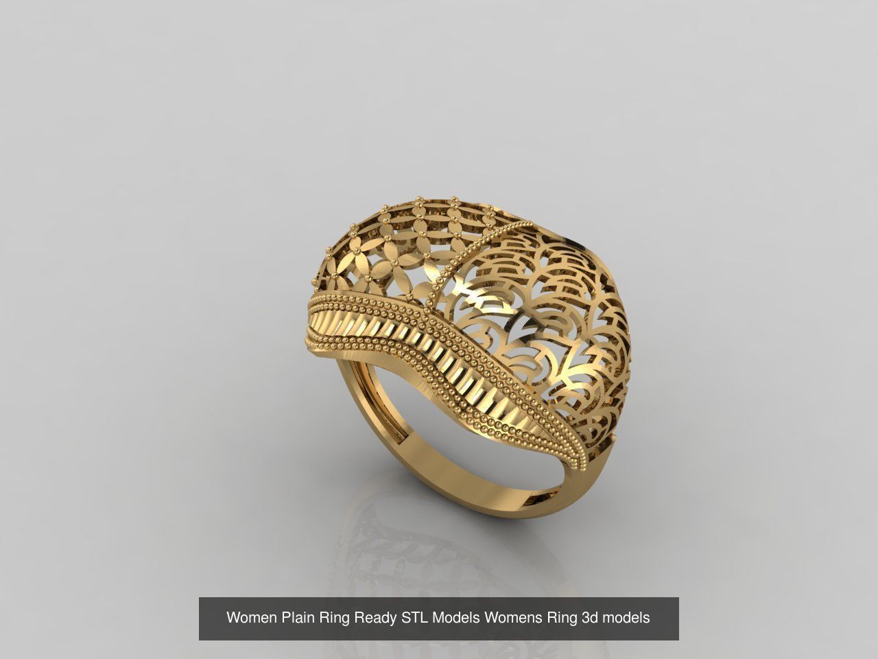 74 Files - Women Ring Womens Rings Plain Models STL  3D Model Collection_67