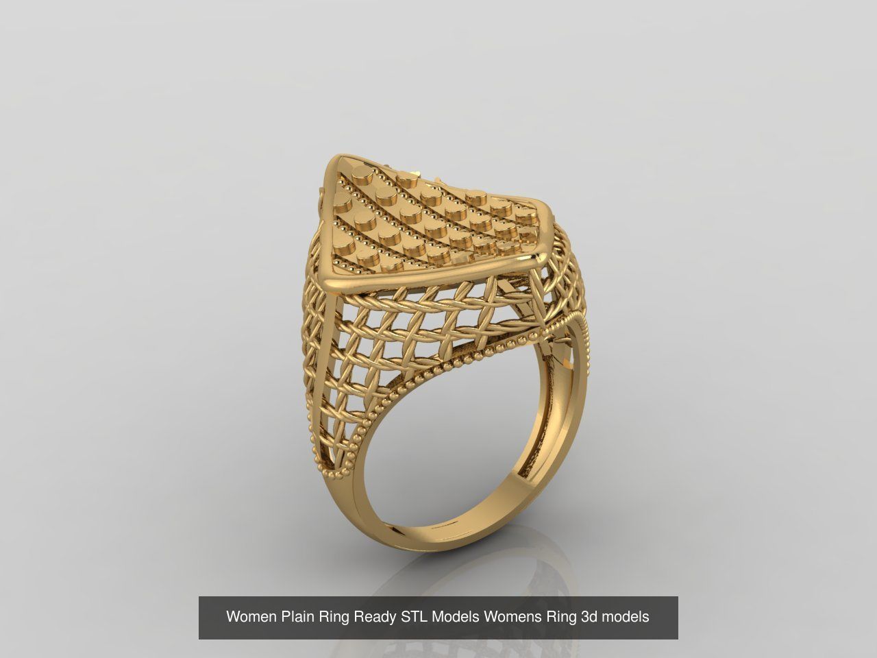 74 Files - Women Ring Womens Rings Plain Models STL  3D Model Collection_41