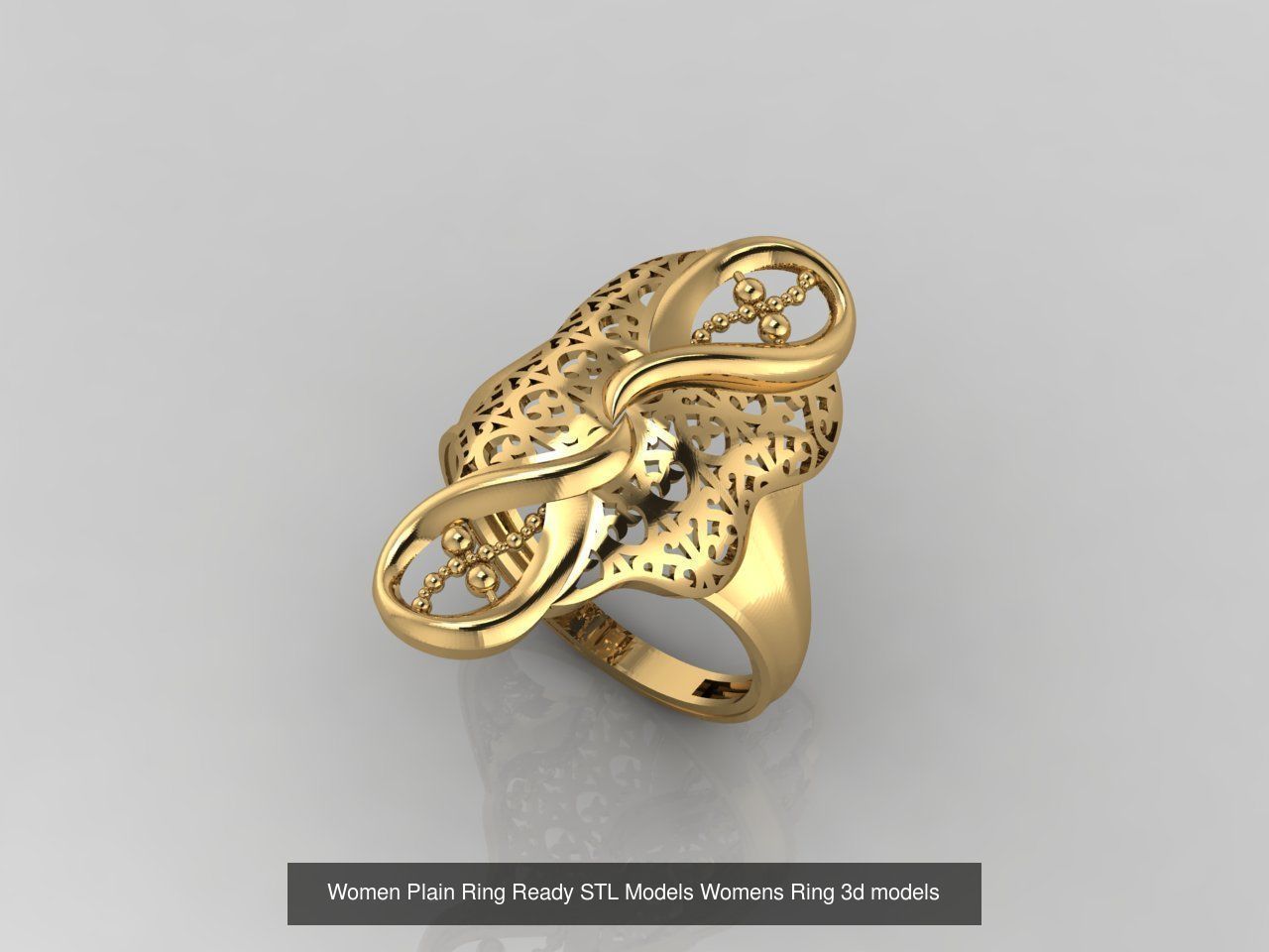 74 Files - Women Ring Womens Rings Plain Models STL  3D Model Collection_32
