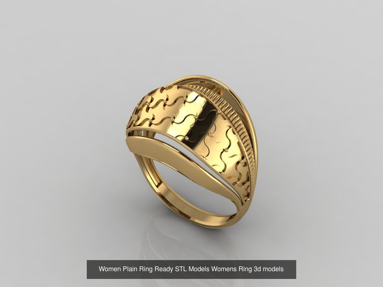 74 Files - Women Ring Womens Rings Plain Models STL  3D Model Collection_61