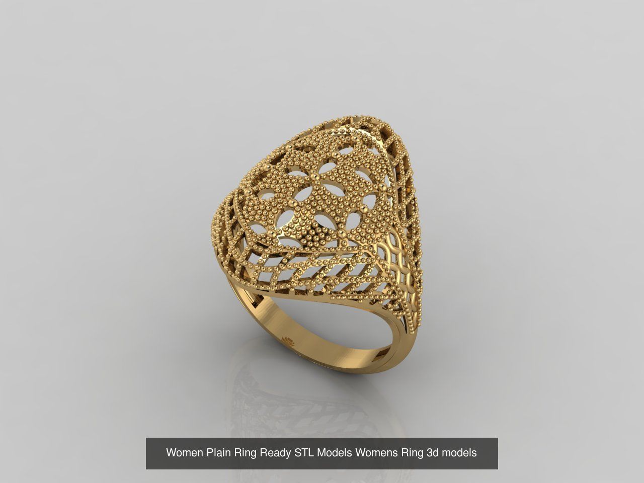 74 Files - Women Ring Womens Rings Plain Models STL  3D Model Collection_6