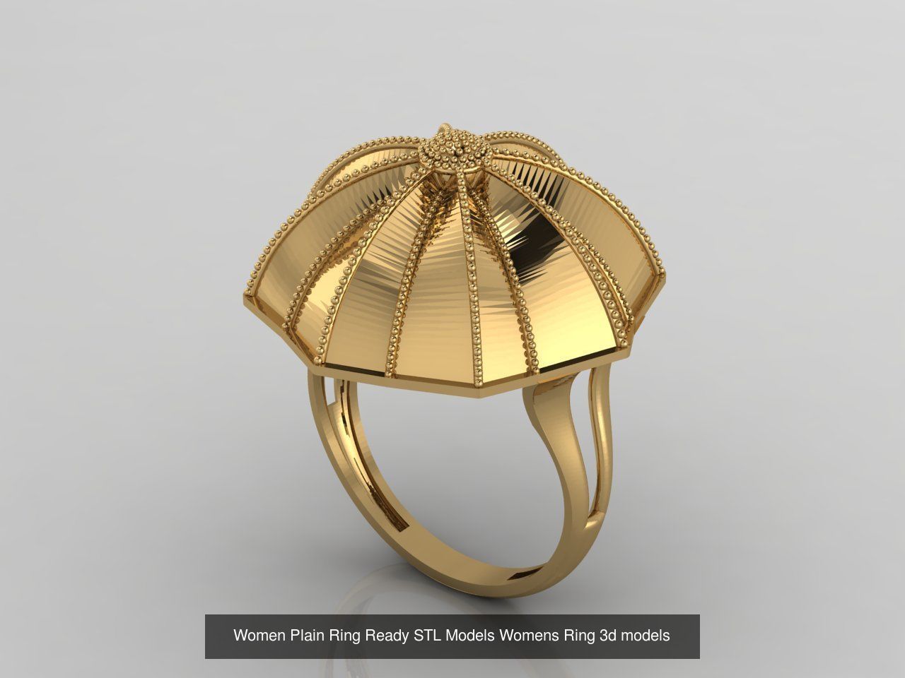 74 Files - Women Ring Womens Rings Plain Models STL  3D Model Collection_37