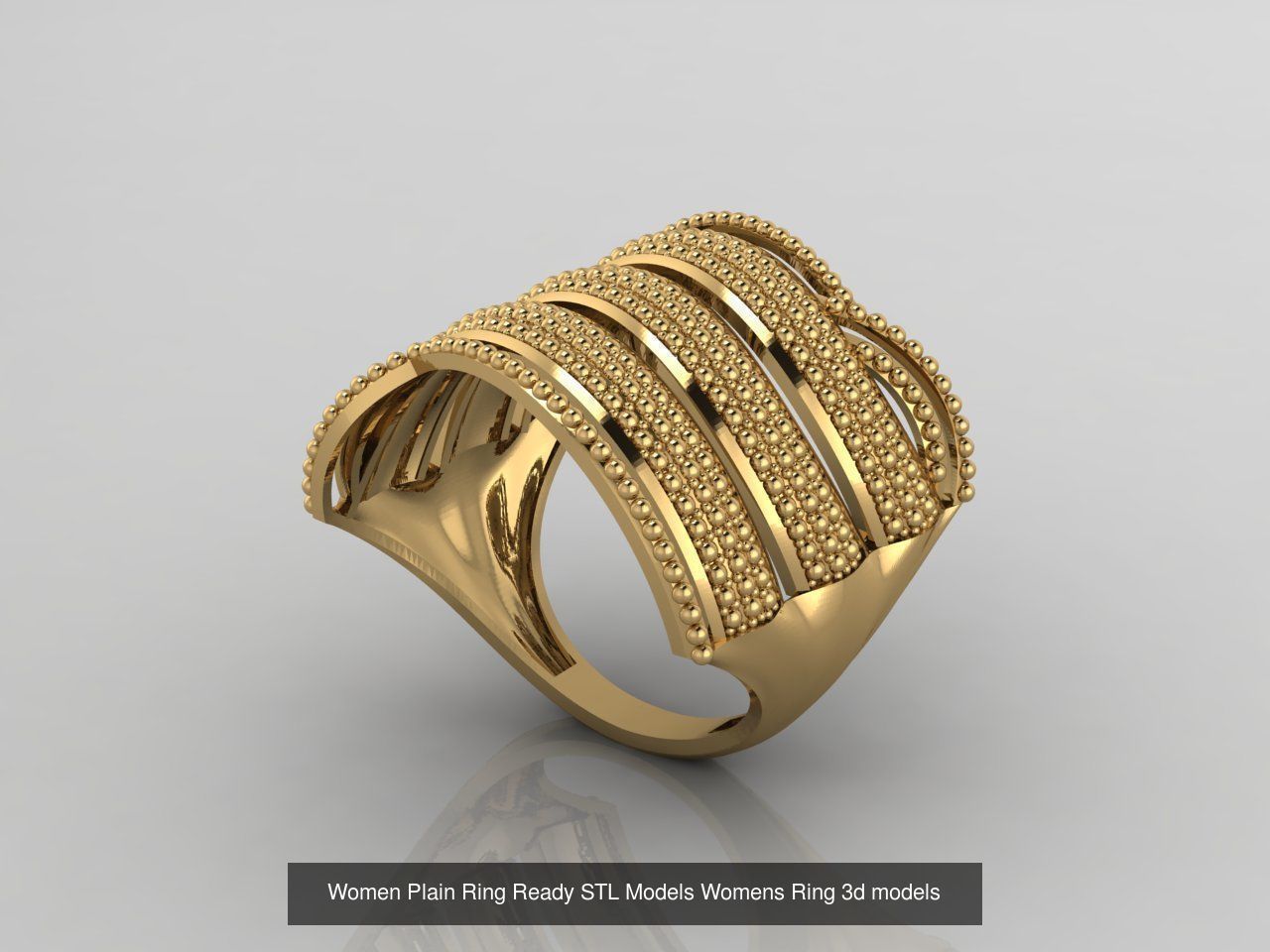 74 Files - Women Ring Womens Rings Plain Models STL  3D Model Collection_40