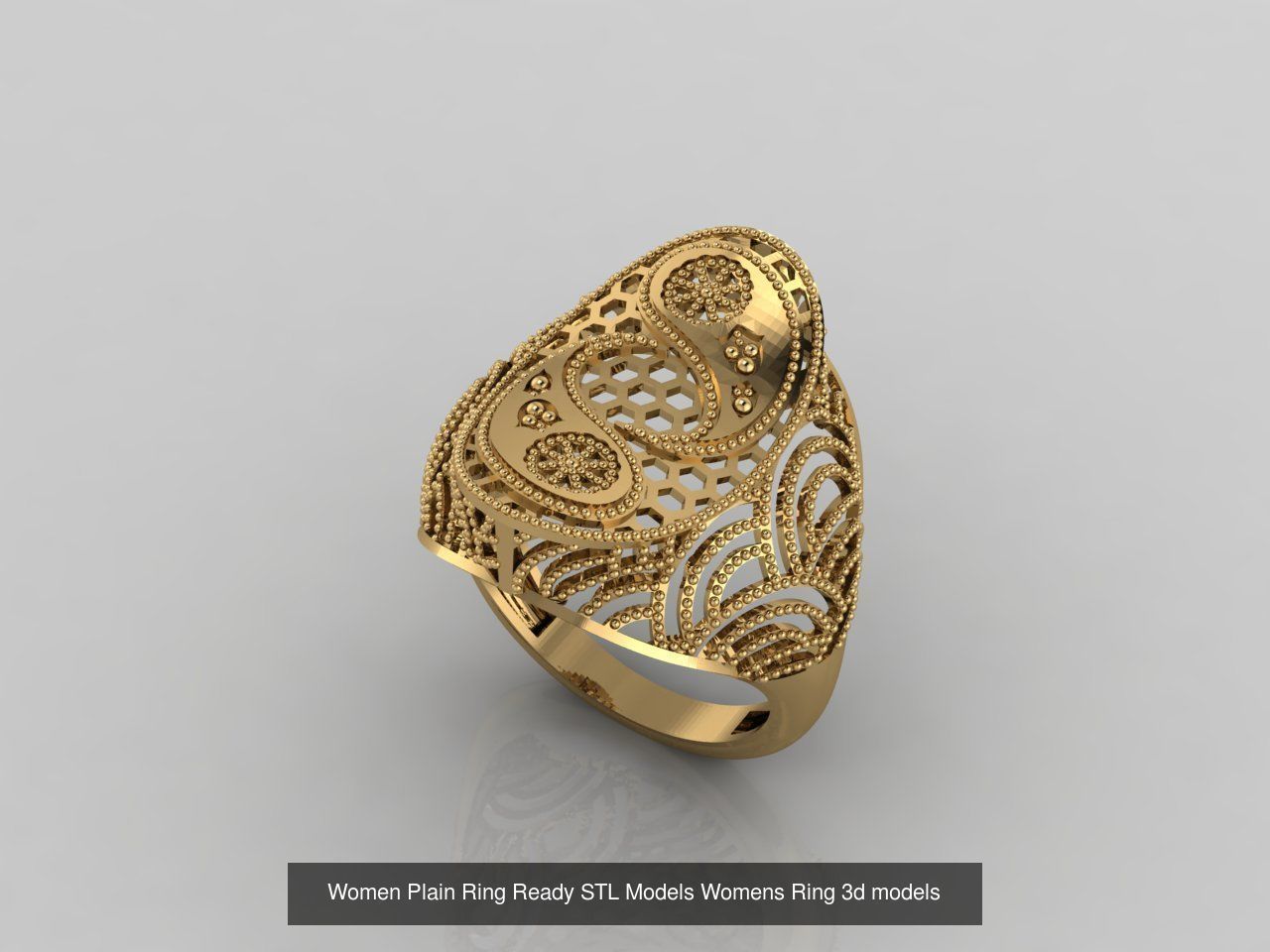 74 Files - Women Ring Womens Rings Plain Models STL  3D Model Collection_53