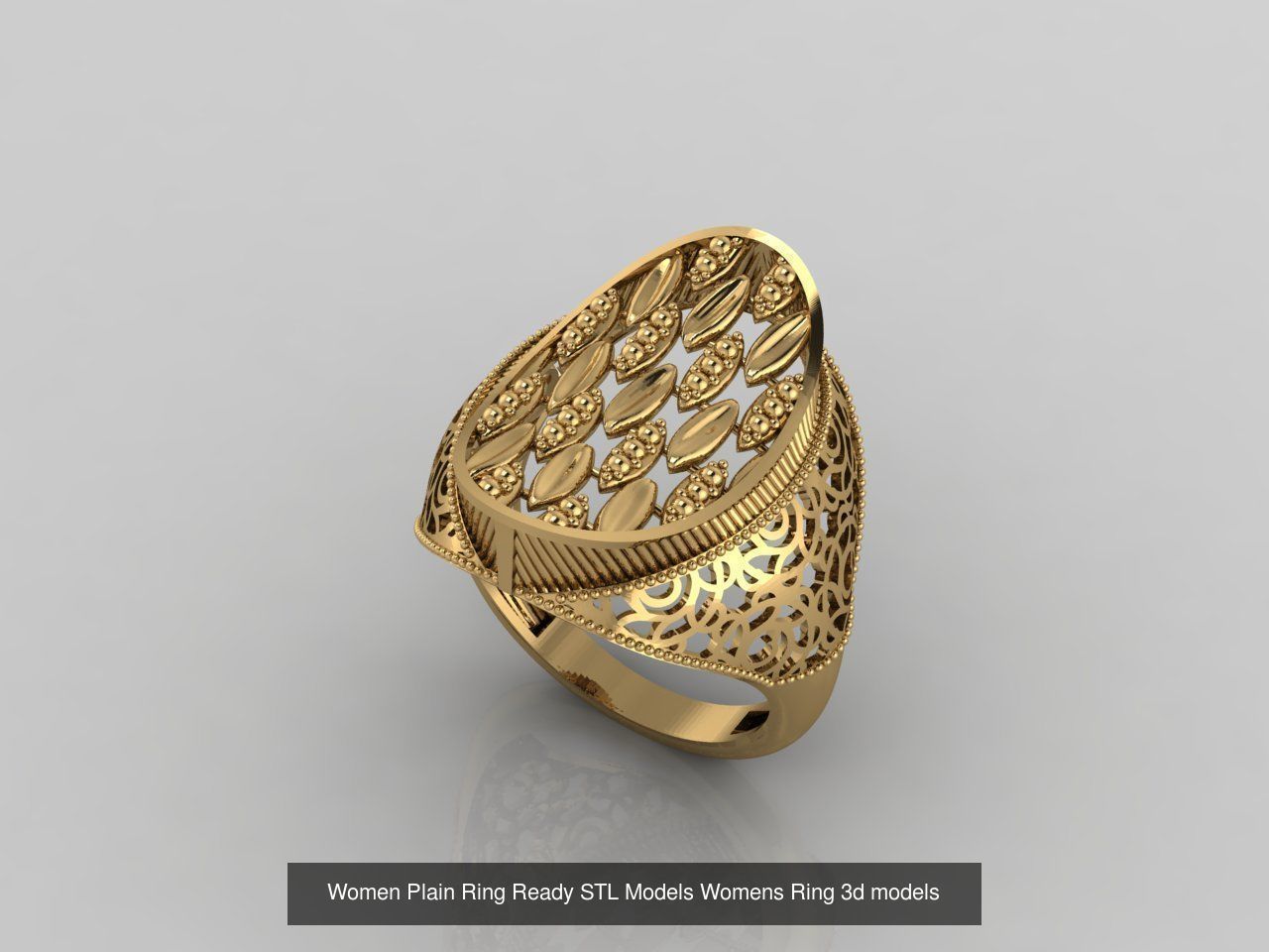 74 Files - Women Ring Womens Rings Plain Models STL  3D Model Collection_54