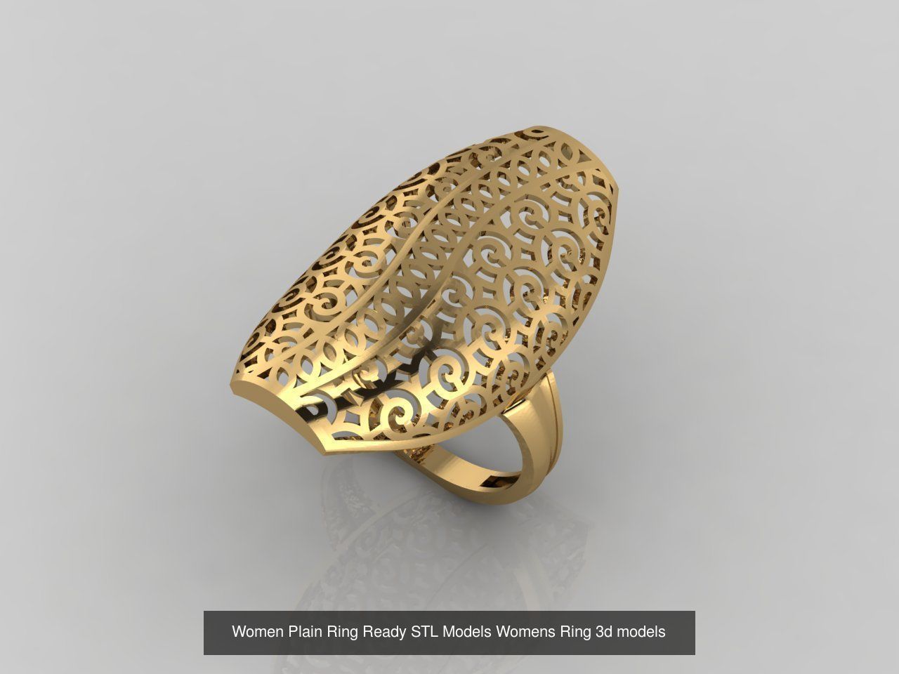 74 Files - Women Ring Womens Rings Plain Models STL  3D Model Collection_16