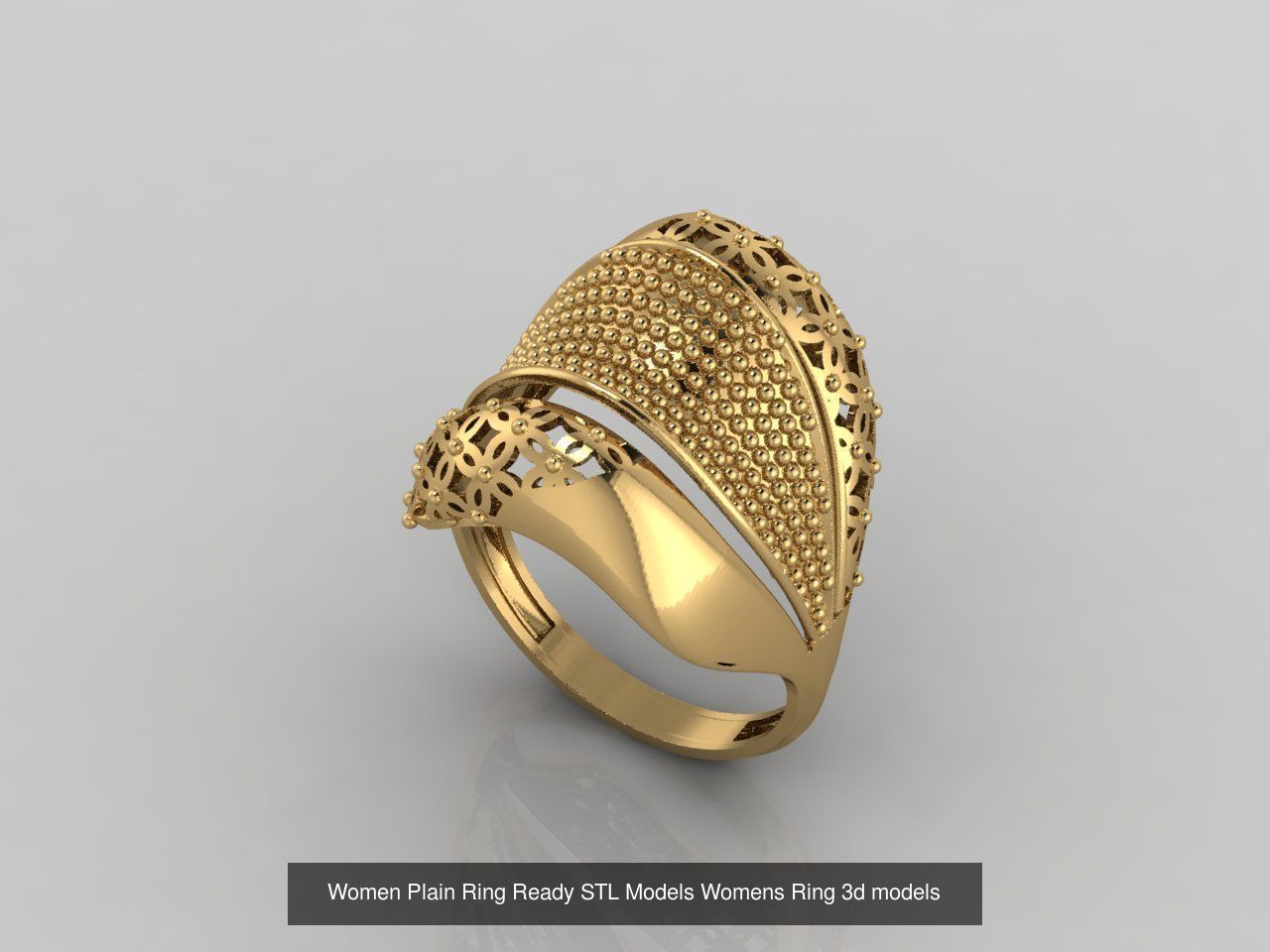 74 Files - Women Ring Womens Rings Plain Models STL  3D Model Collection_60