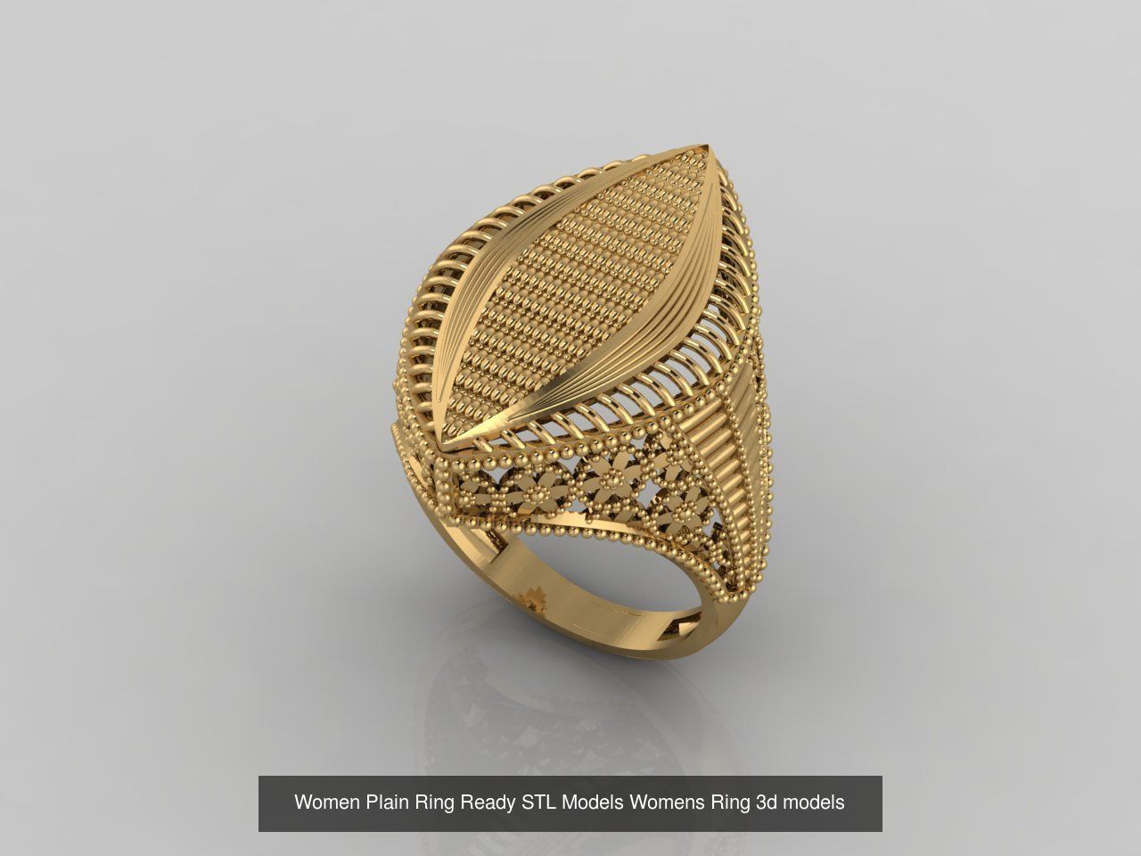 74 Files - Women Ring Womens Rings Plain Models STL  3D Model Collection_77