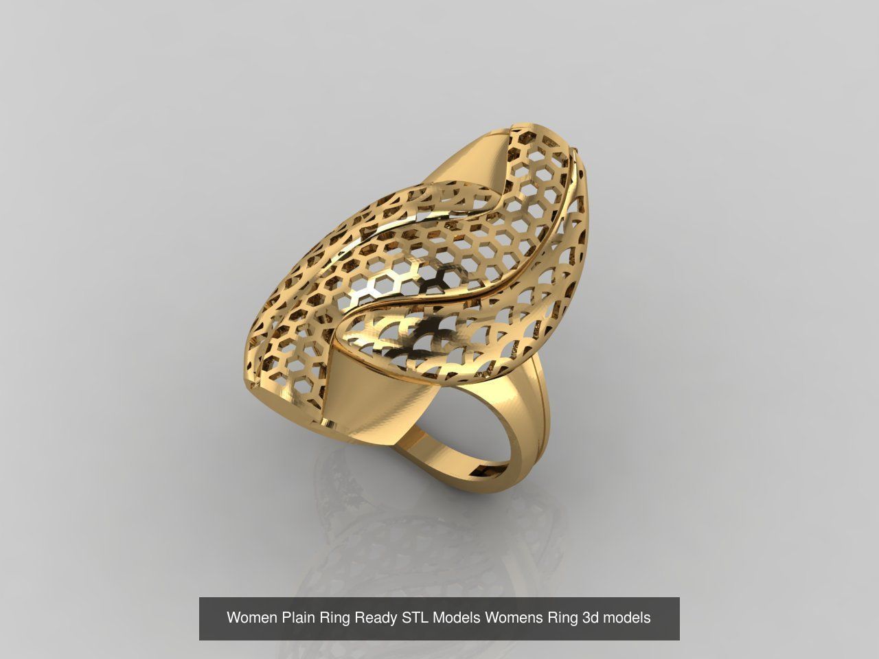 74 Files - Women Ring Womens Rings Plain Models STL  3D Model Collection_17