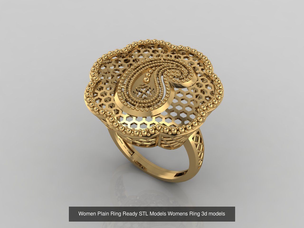 74 Files - Women Ring Womens Rings Plain Models STL  3D Model Collection_59