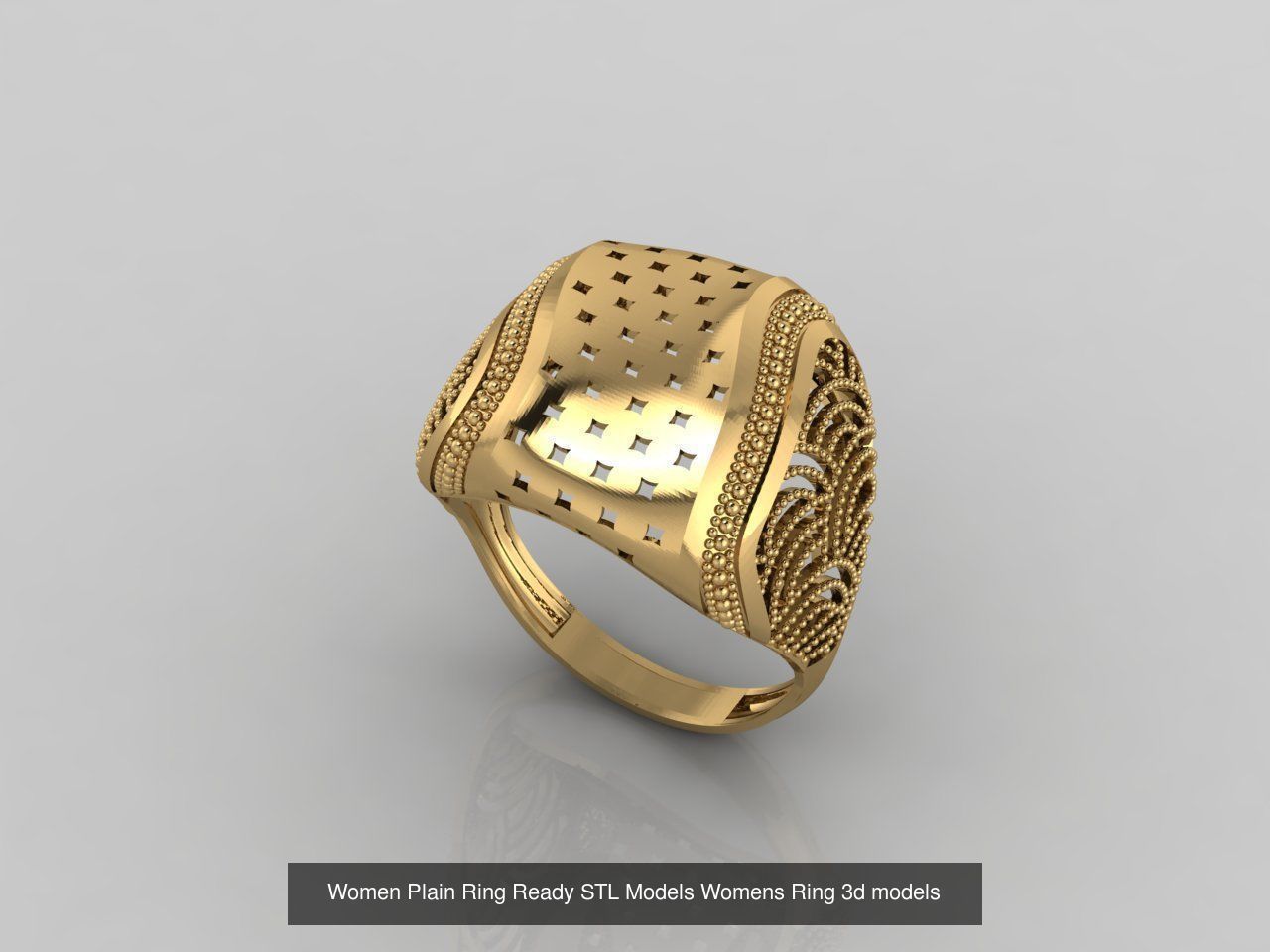 74 Files - Women Ring Womens Rings Plain Models STL  3D Model Collection_73