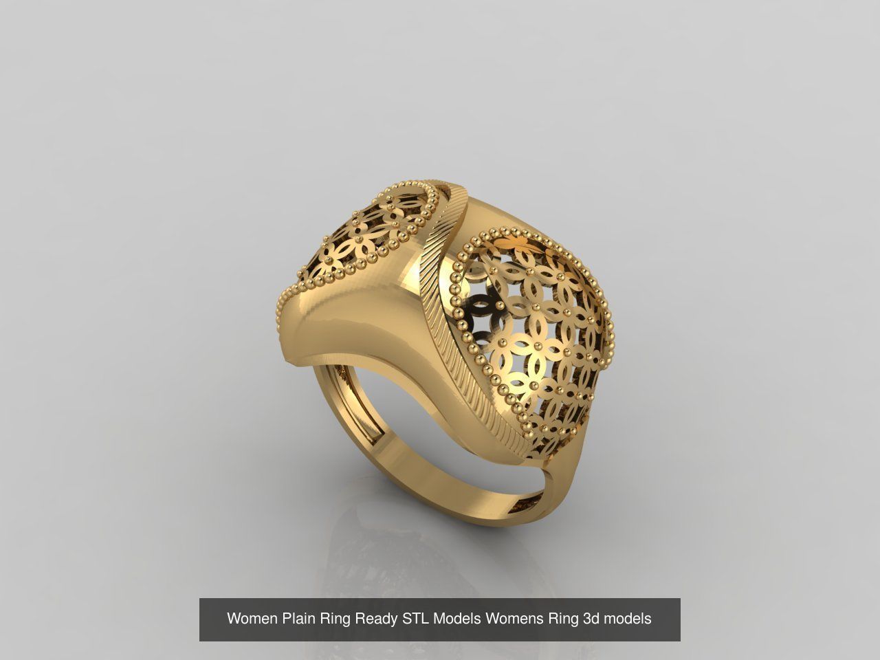 74 Files - Women Ring Womens Rings Plain Models STL  3D Model Collection_46