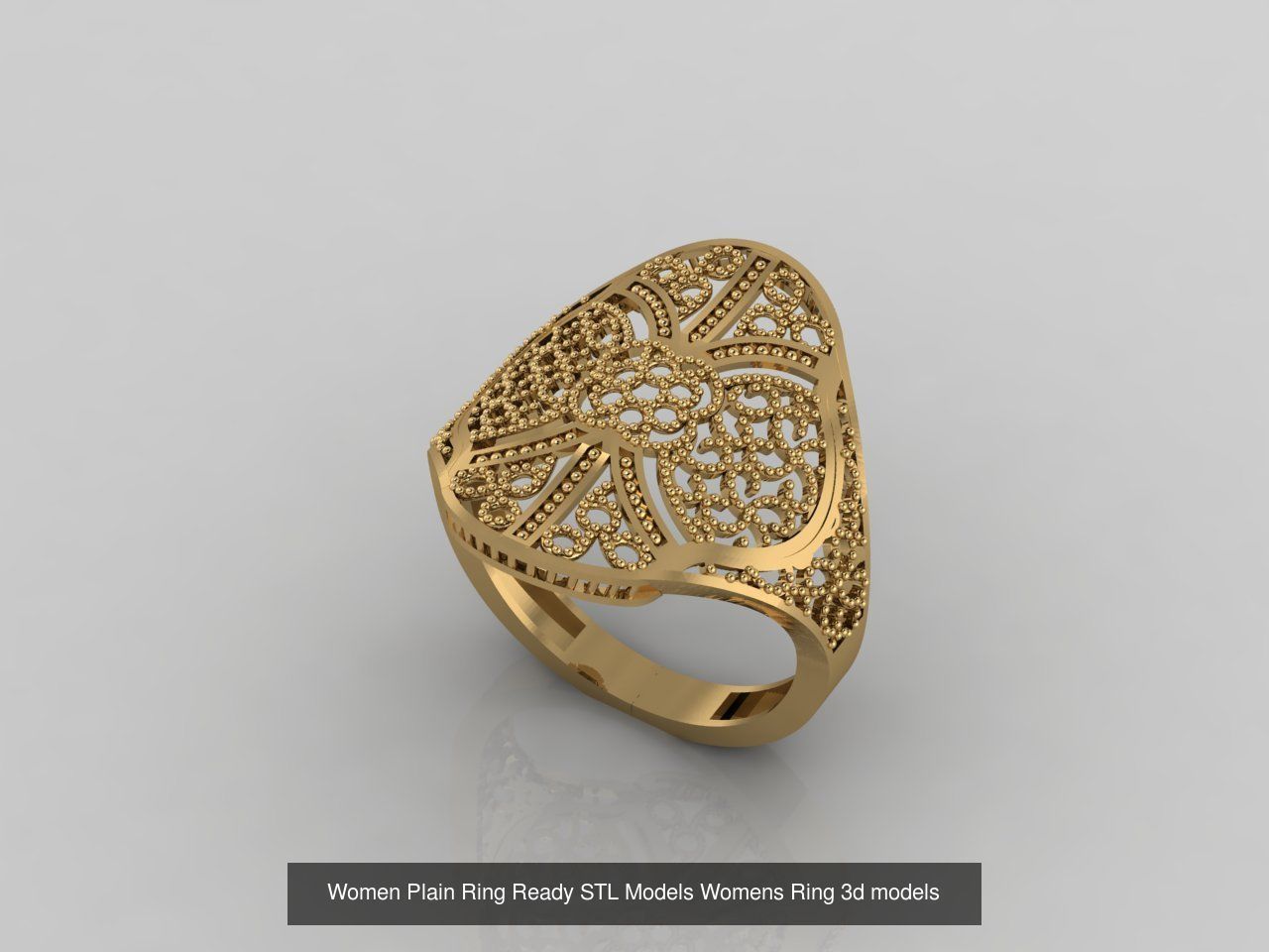 74 Files - Women Ring Womens Rings Plain Models STL  3D Model Collection_75