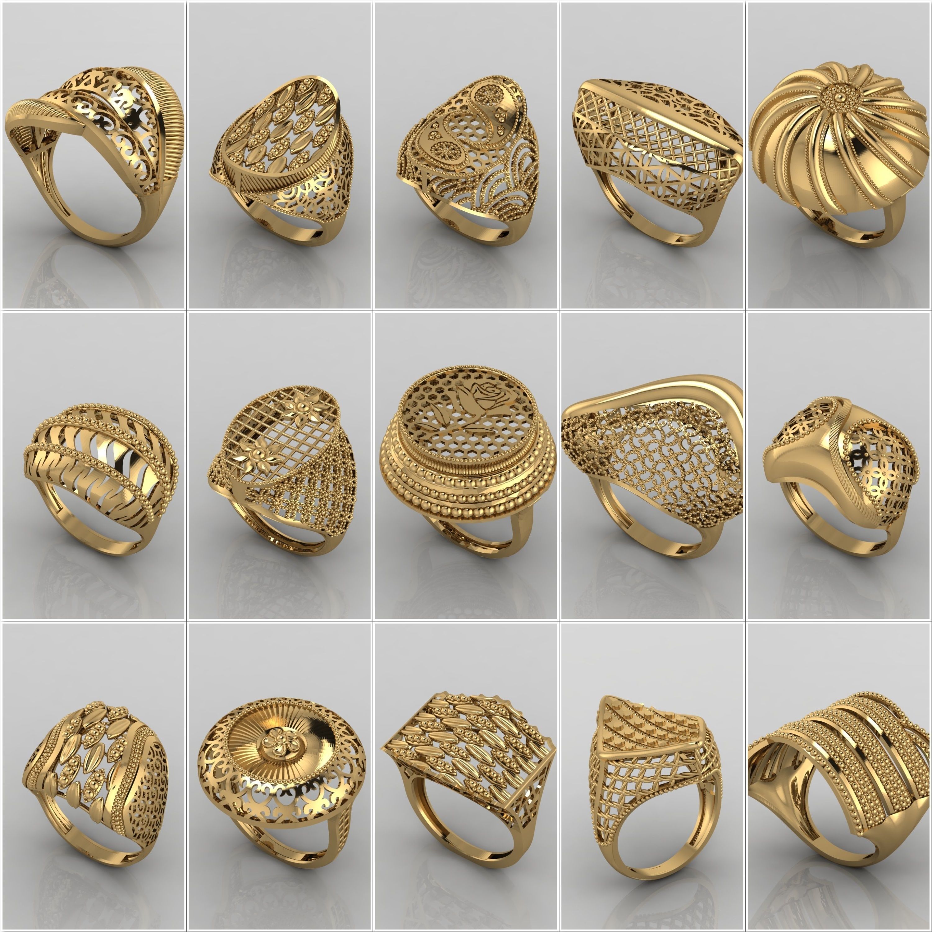 74 Files - Women Ring Womens Rings Plain Models STL  3D Model Collection_2