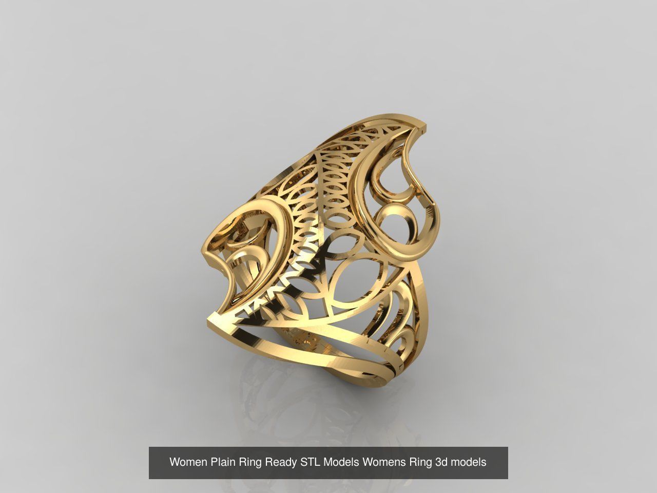 74 Files - Women Ring Womens Rings Plain Models STL  3D Model Collection_20