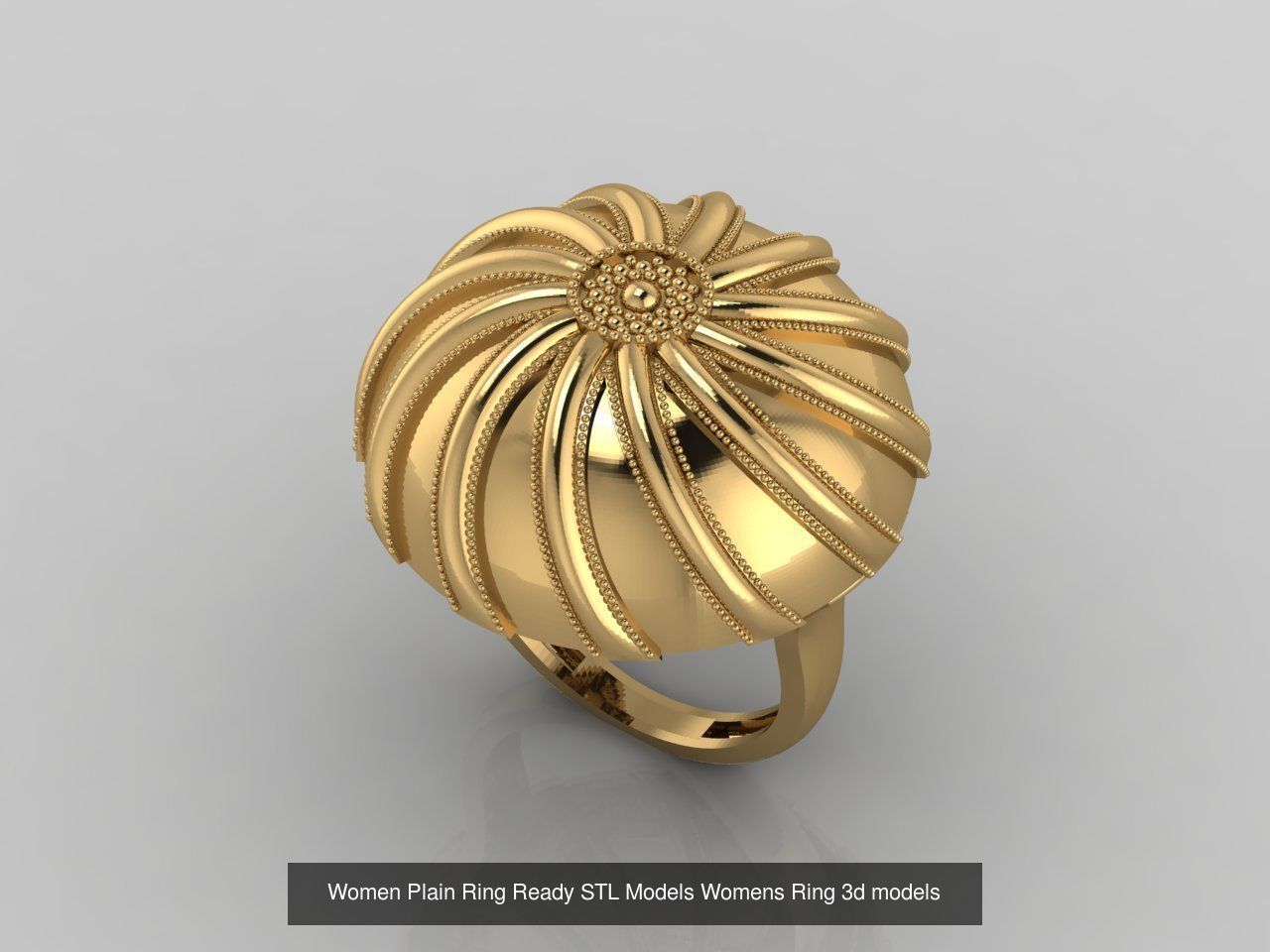 74 Files - Women Ring Womens Rings Plain Models STL  3D Model Collection_51