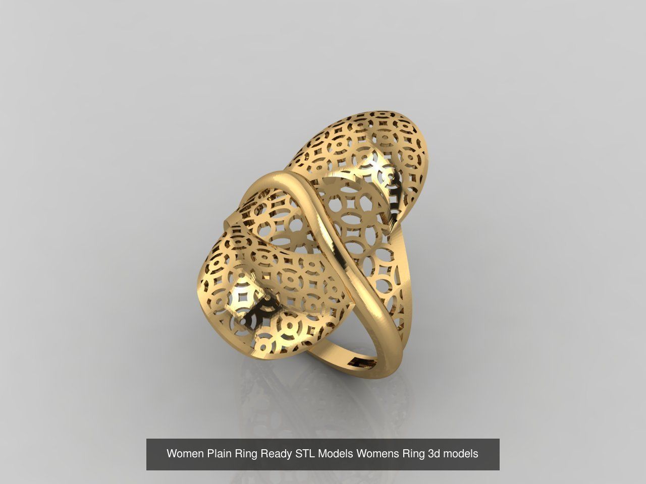 74 Files - Women Ring Womens Rings Plain Models STL  3D Model Collection_19