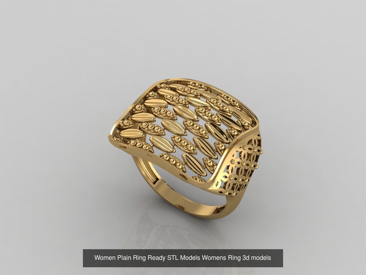 74 Files - Women Ring Womens Rings Plain Models STL  3D Model Collection_55