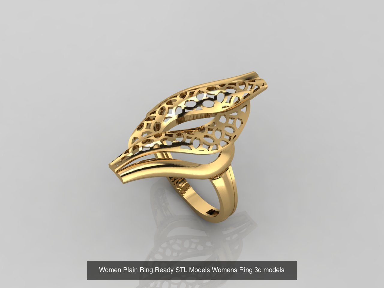 74 Files - Women Ring Womens Rings Plain Models STL  3D Model Collection_13