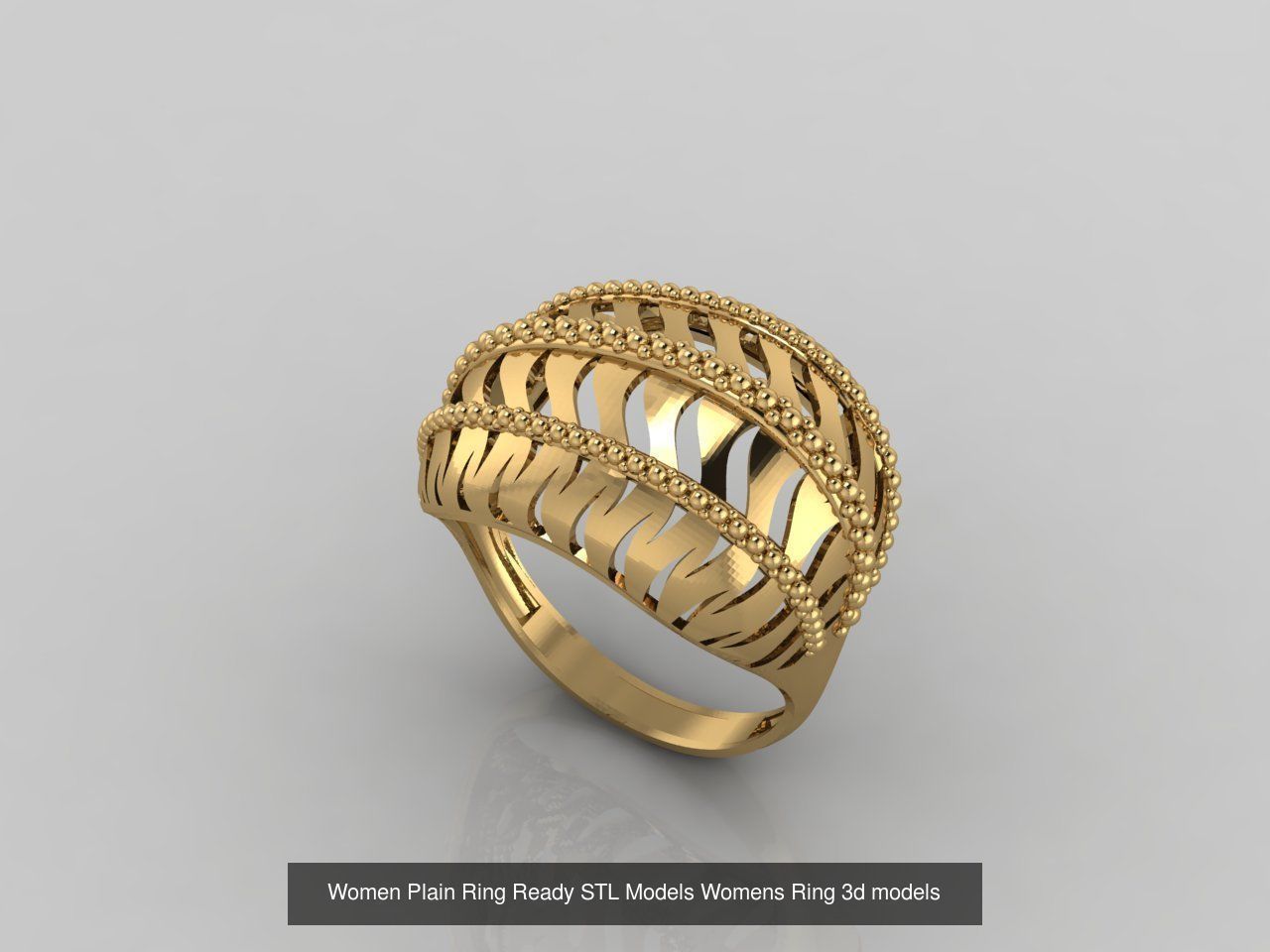 74 Files - Women Ring Womens Rings Plain Models STL  3D Model Collection_50