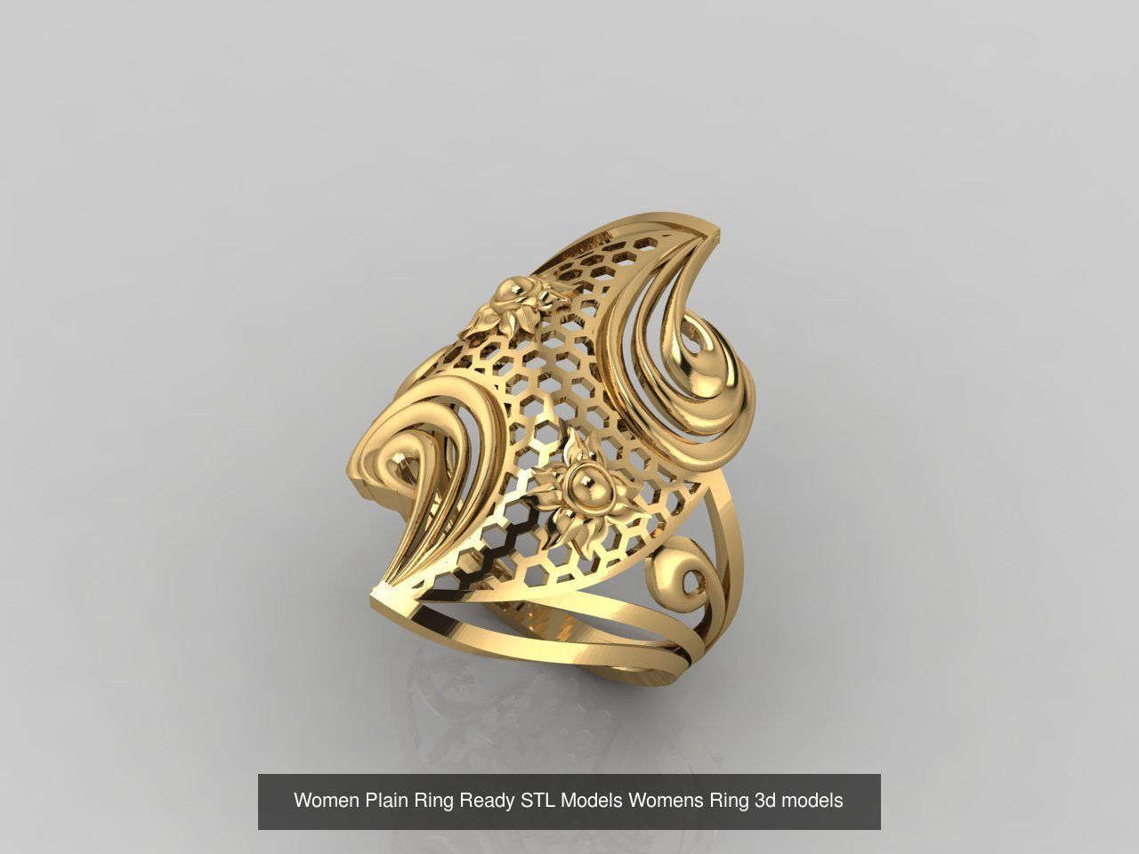 74 Files - Women Ring Womens Rings Plain Models STL  3D Model Collection_29