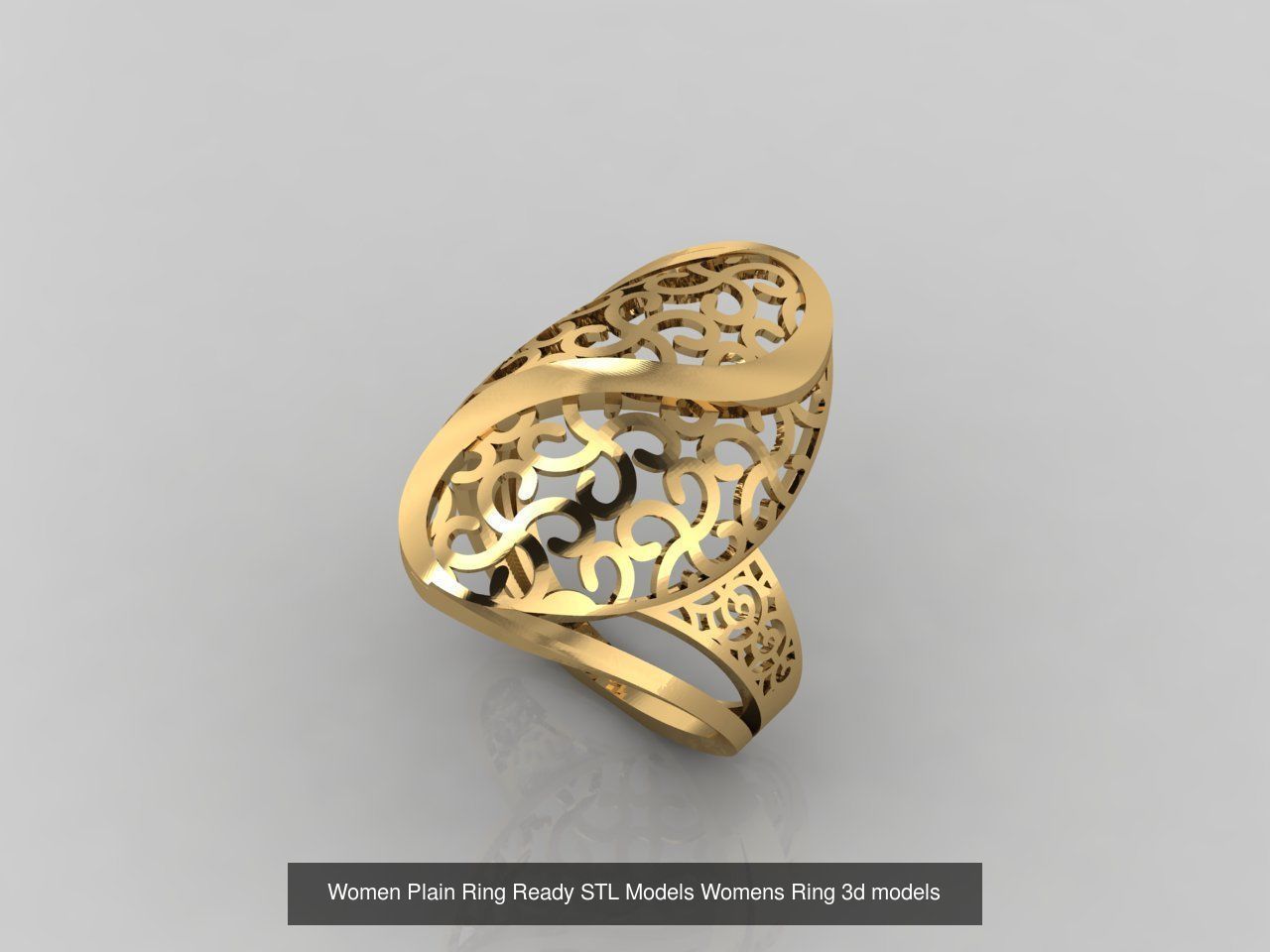 74 Files - Women Ring Womens Rings Plain Models STL  3D Model Collection_27