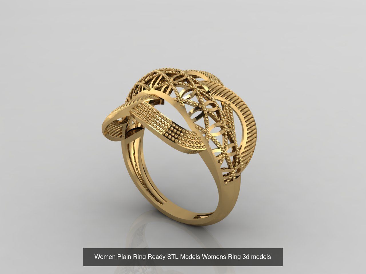 74 Files - Women Ring Womens Rings Plain Models STL  3D Model Collection_33