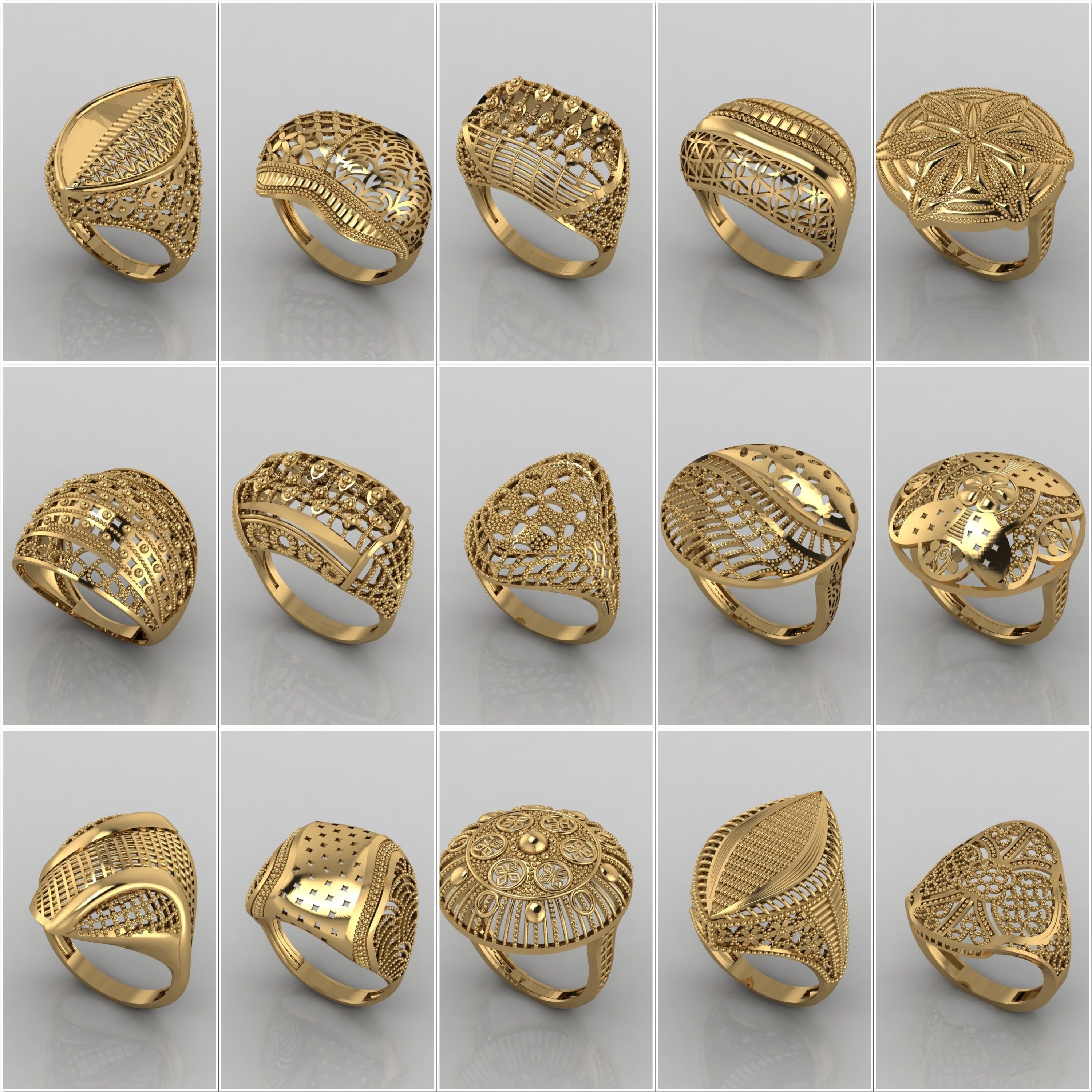 74 Files - Women Ring Womens Rings Plain Models STL  3D Model Collection_0