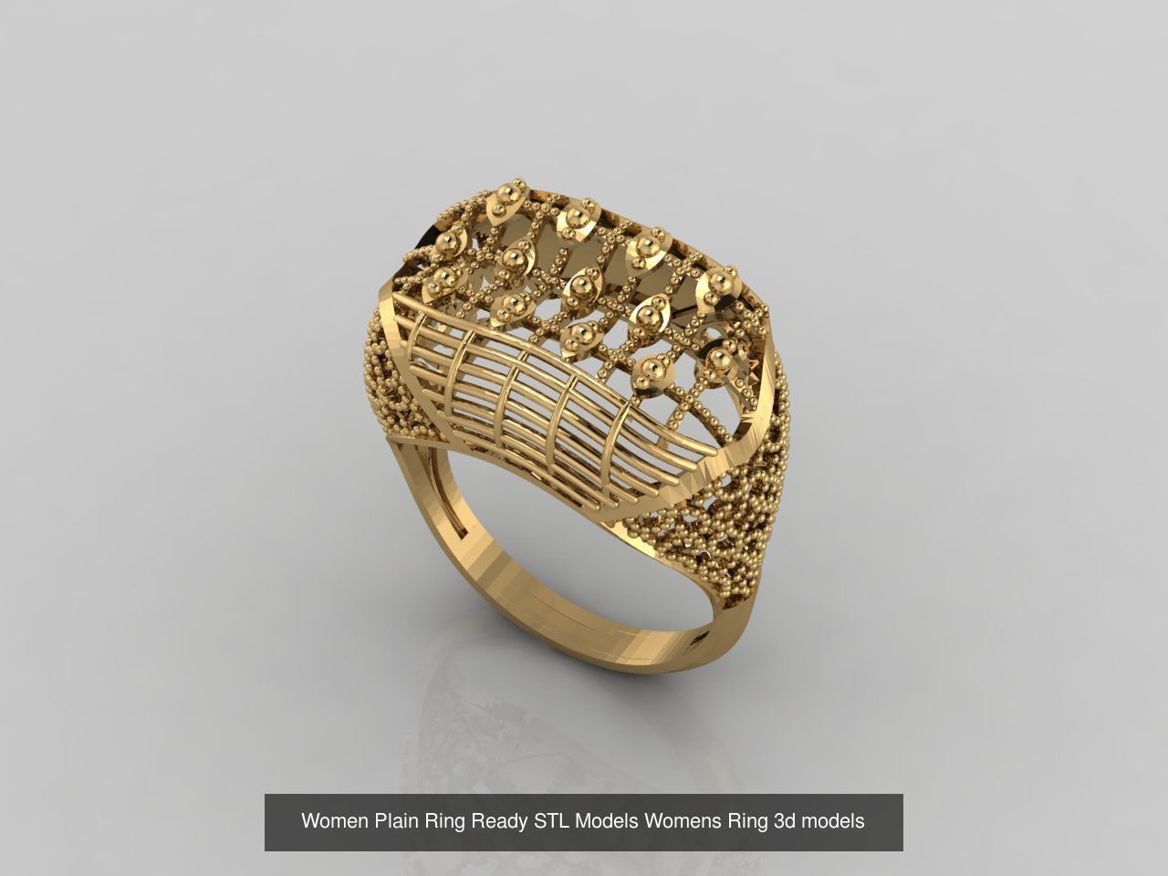 74 Files - Women Ring Womens Rings Plain Models STL  3D Model Collection_23