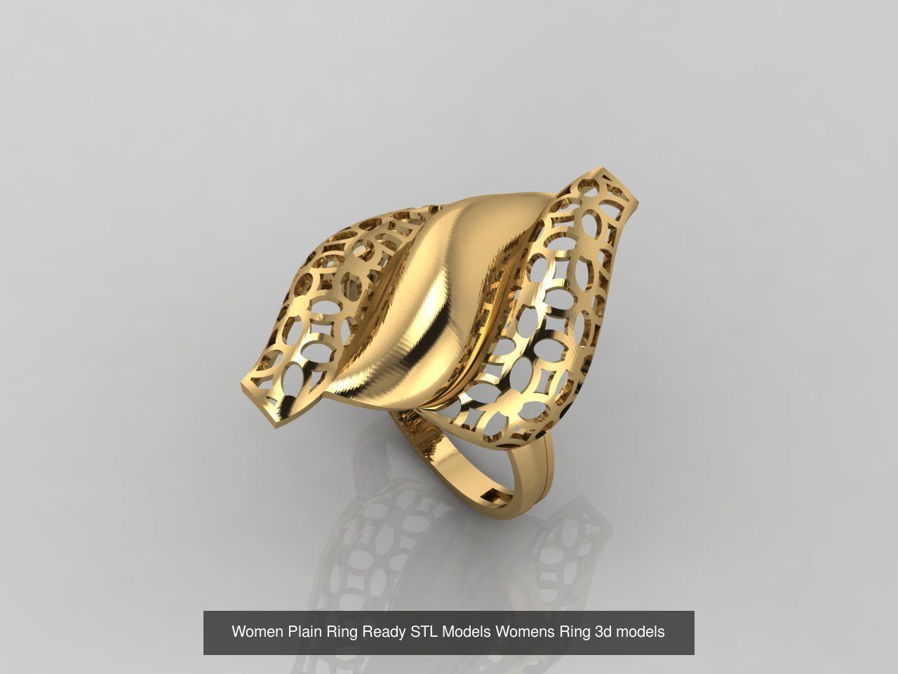 74 Files - Women Ring Womens Rings Plain Models STL  3D Model Collection_8