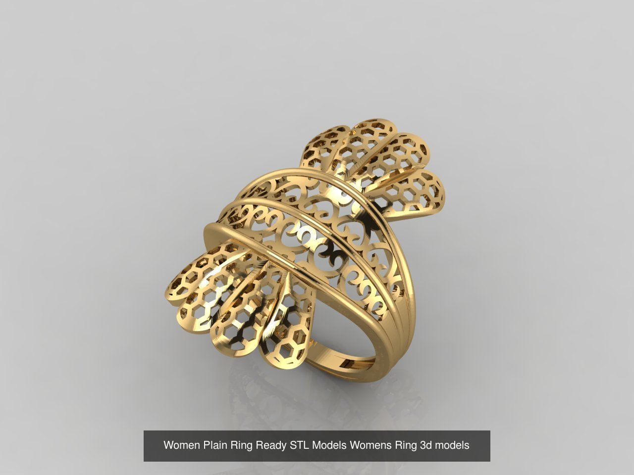 74 Files - Women Ring Womens Rings Plain Models STL  3D Model Collection_28