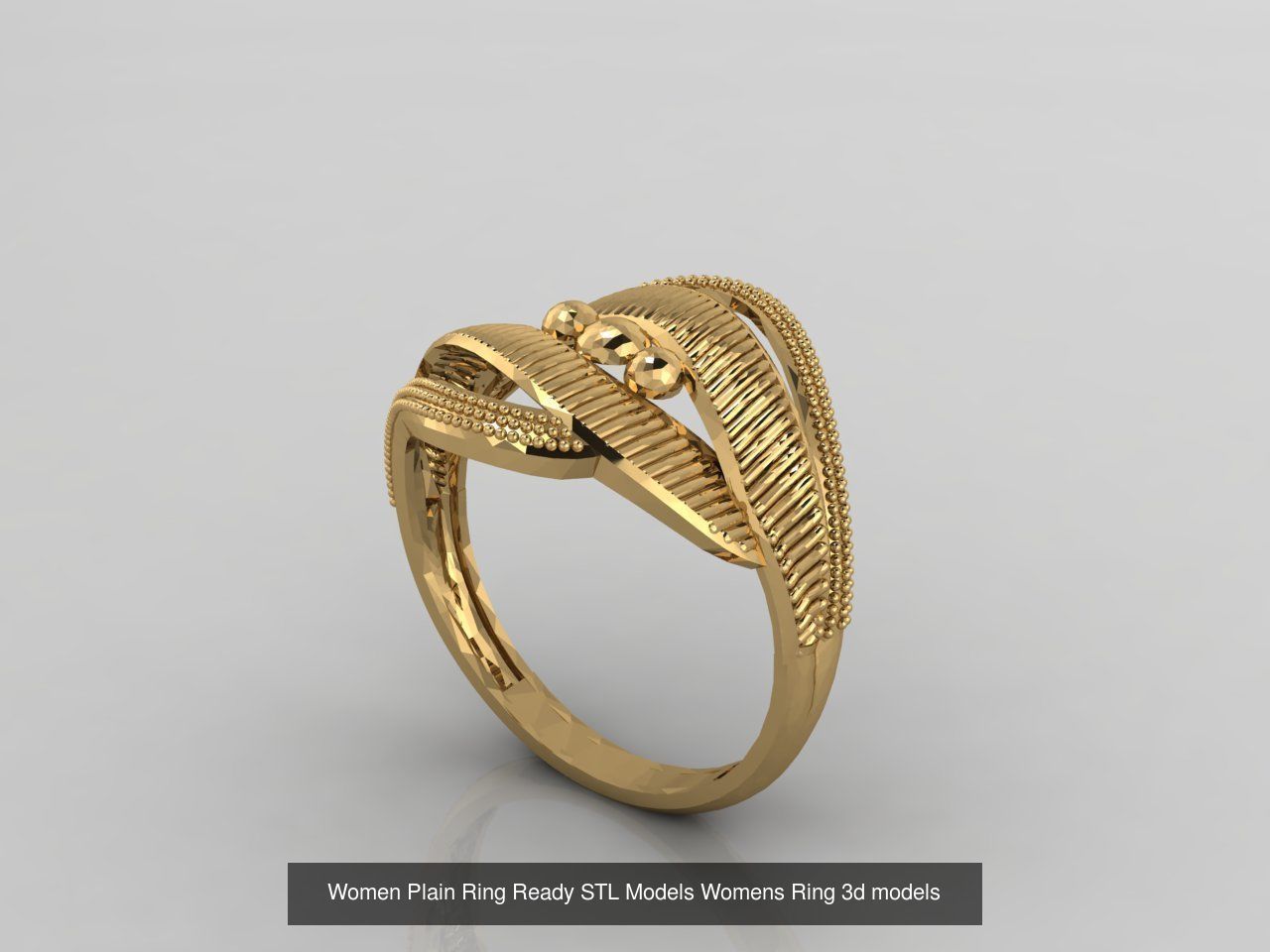 74 Files - Women Ring Womens Rings Plain Models STL  3D Model Collection_35