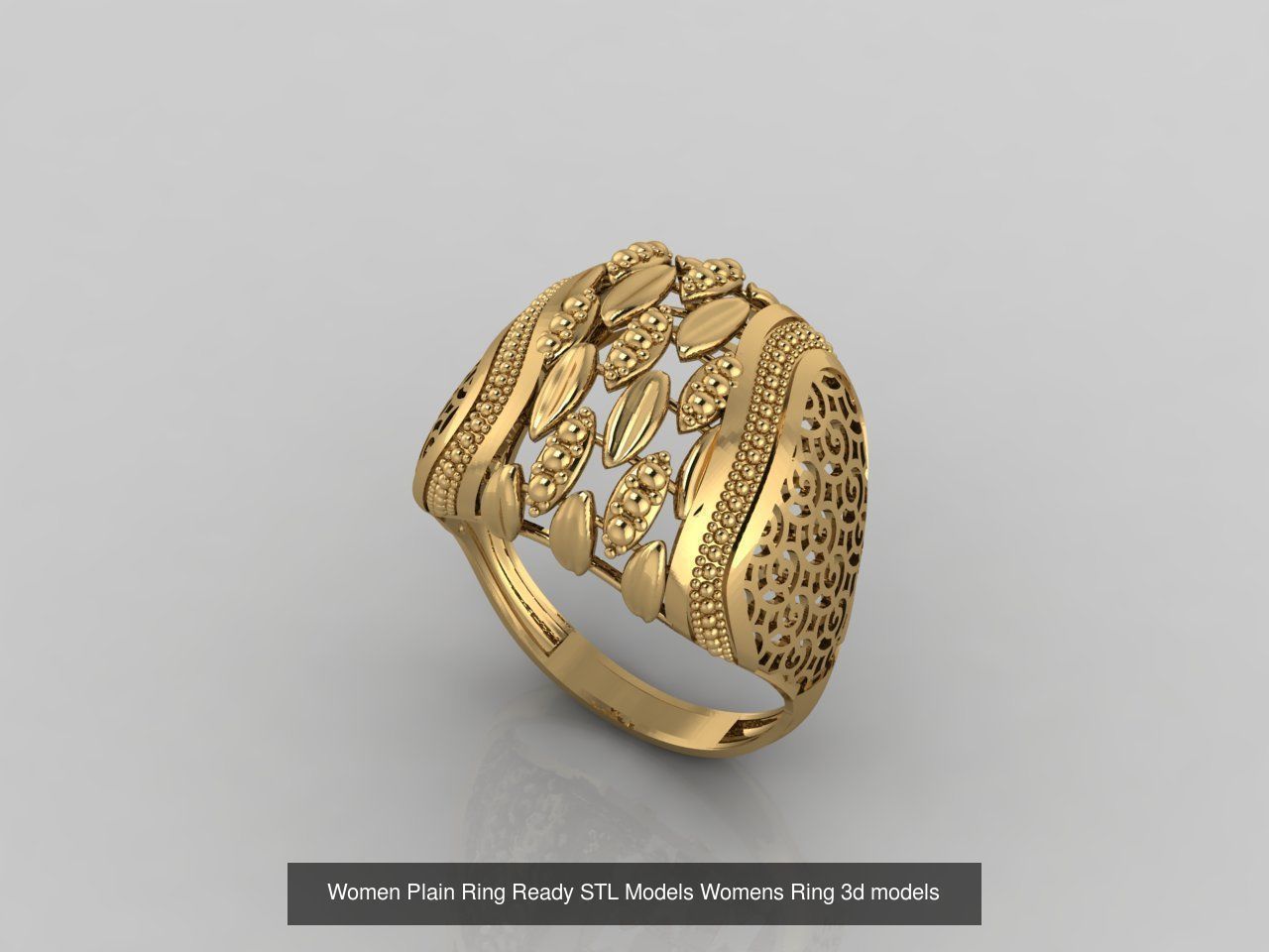 74 Files - Women Ring Womens Rings Plain Models STL  3D Model Collection_44