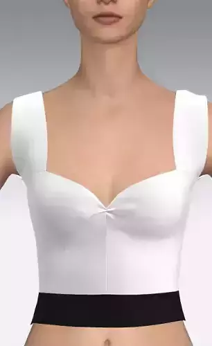 dress blouse  heart neckline elastic white color 