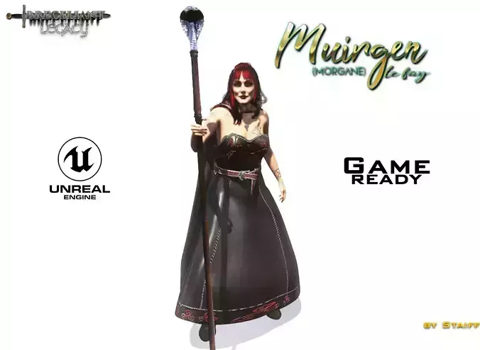 Muirgen alias Morgana Unreal 5 Character 3D model