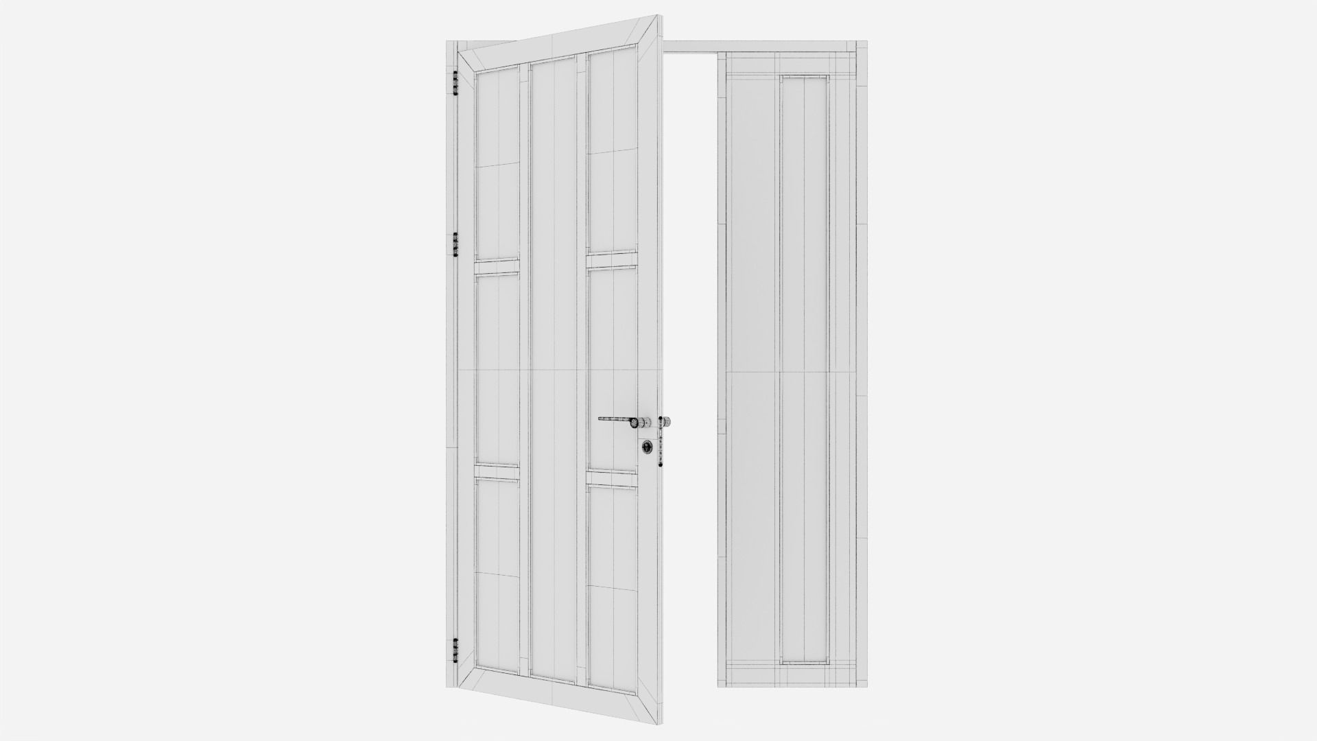 Aluminium door 201 3D model_6