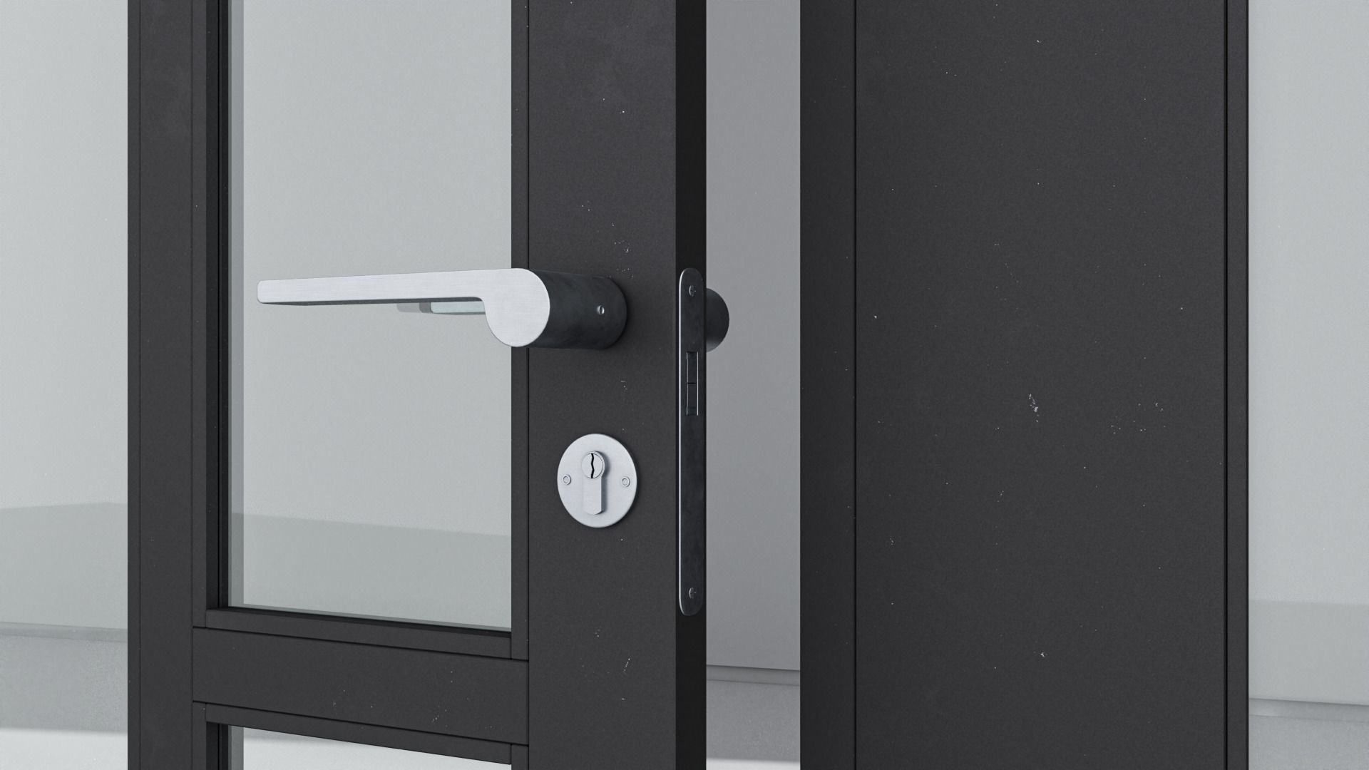 Aluminium door 201 3D model_4